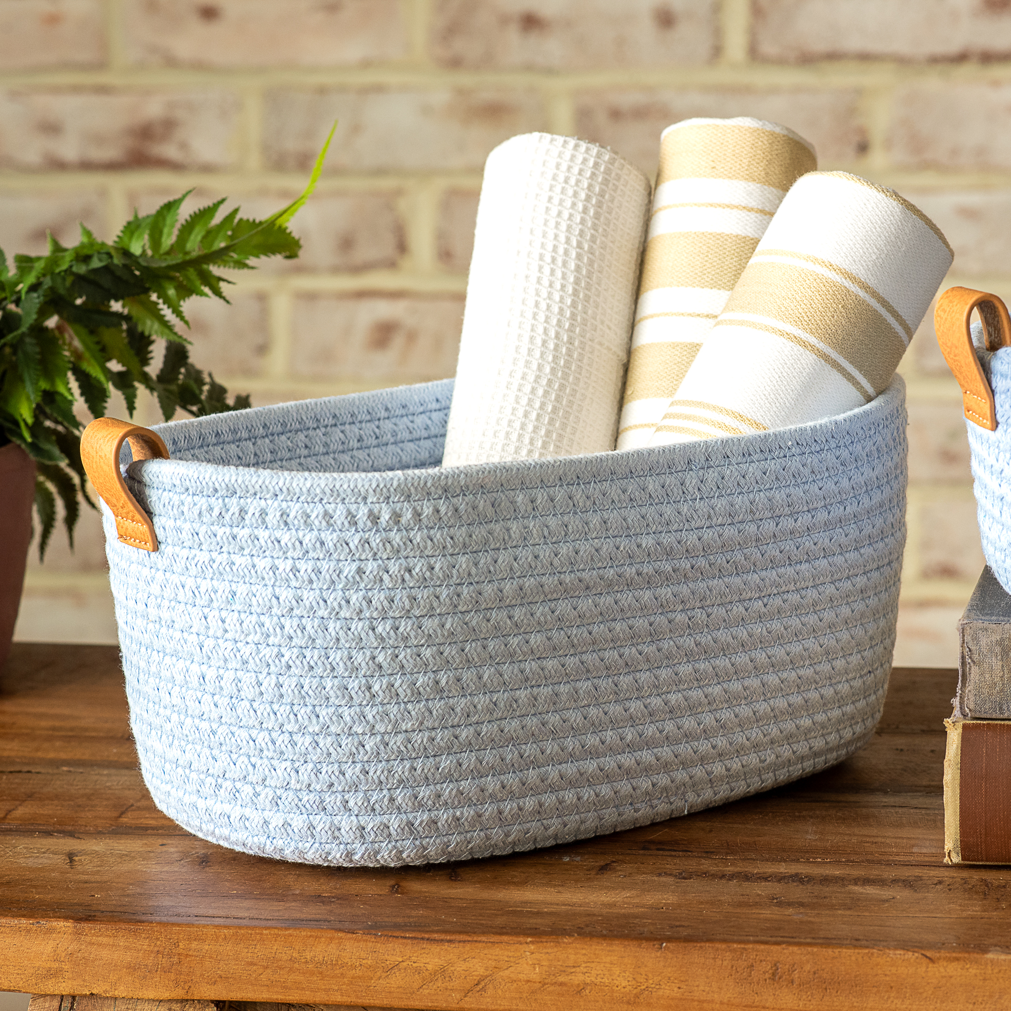 12.5" X 8.5" Large Cloud Blue Basket