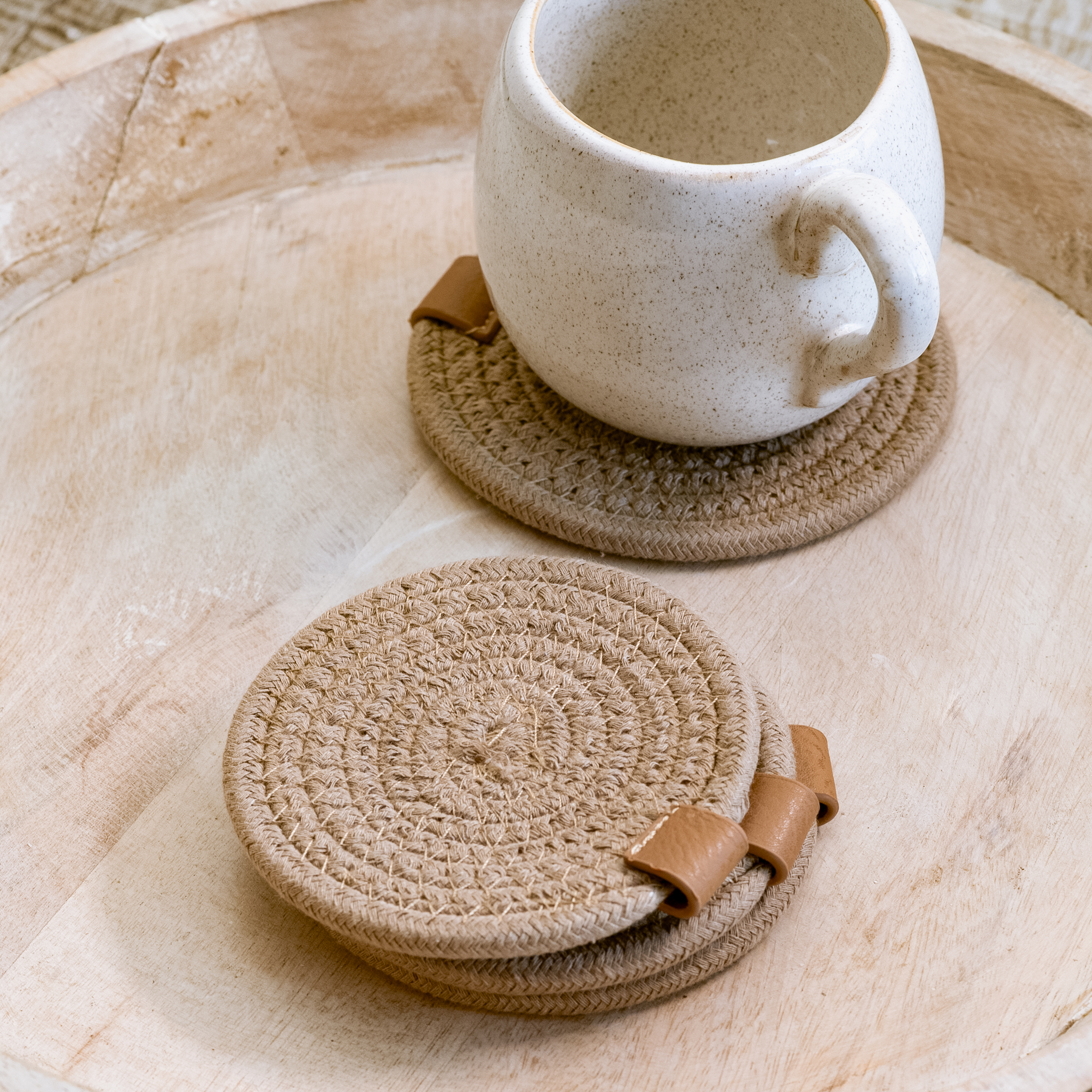 S/4 Round Sand Coasters