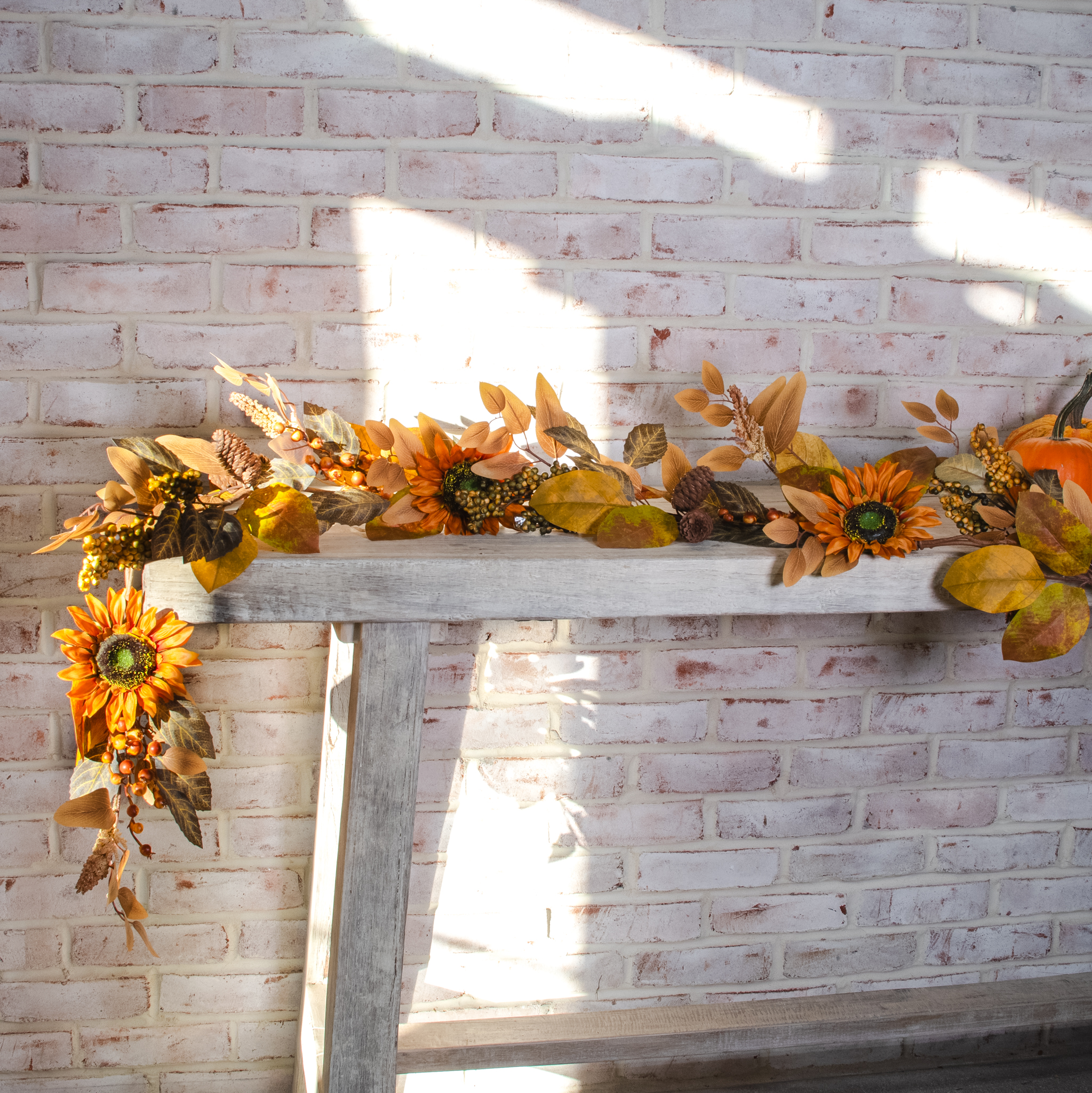 *Inner* 63" Orange Sunflower Garland