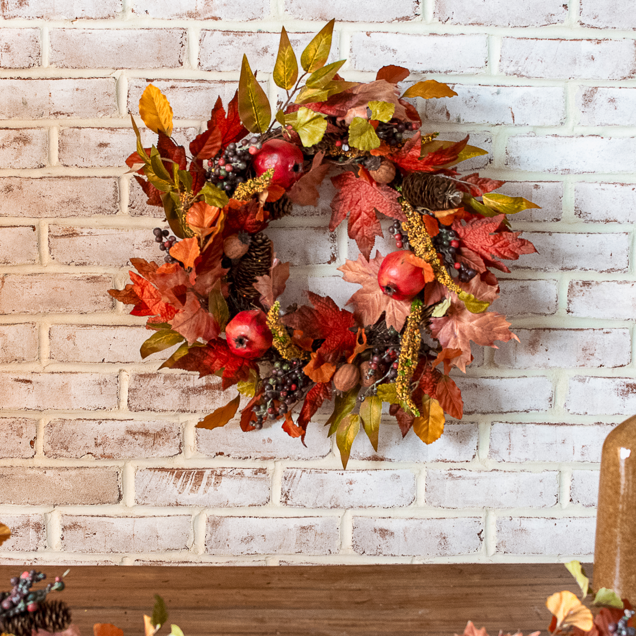 *Inner* 21.5" Fall Pomegranate Wreath