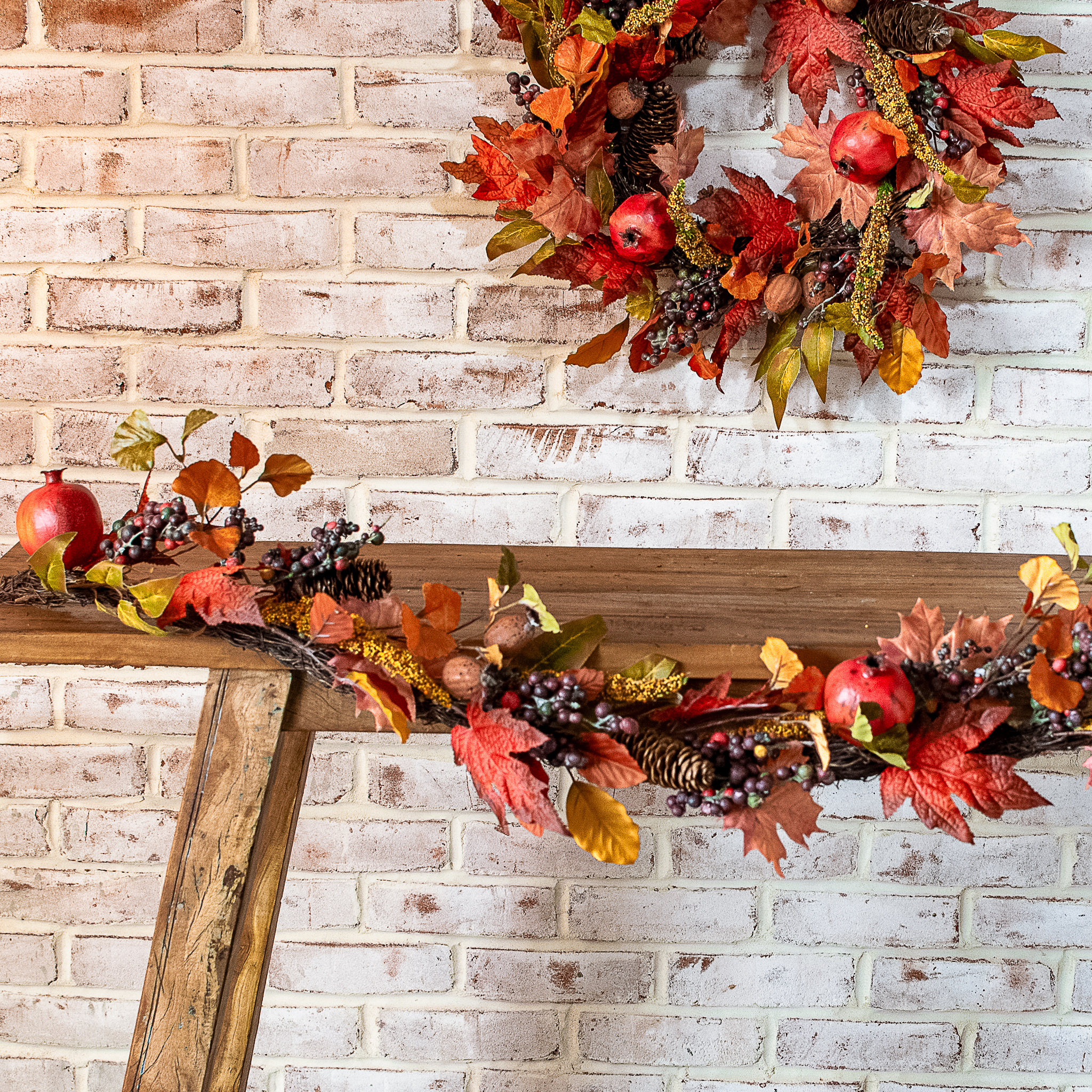 *Inner* 59" Fall Pomegranate Garland