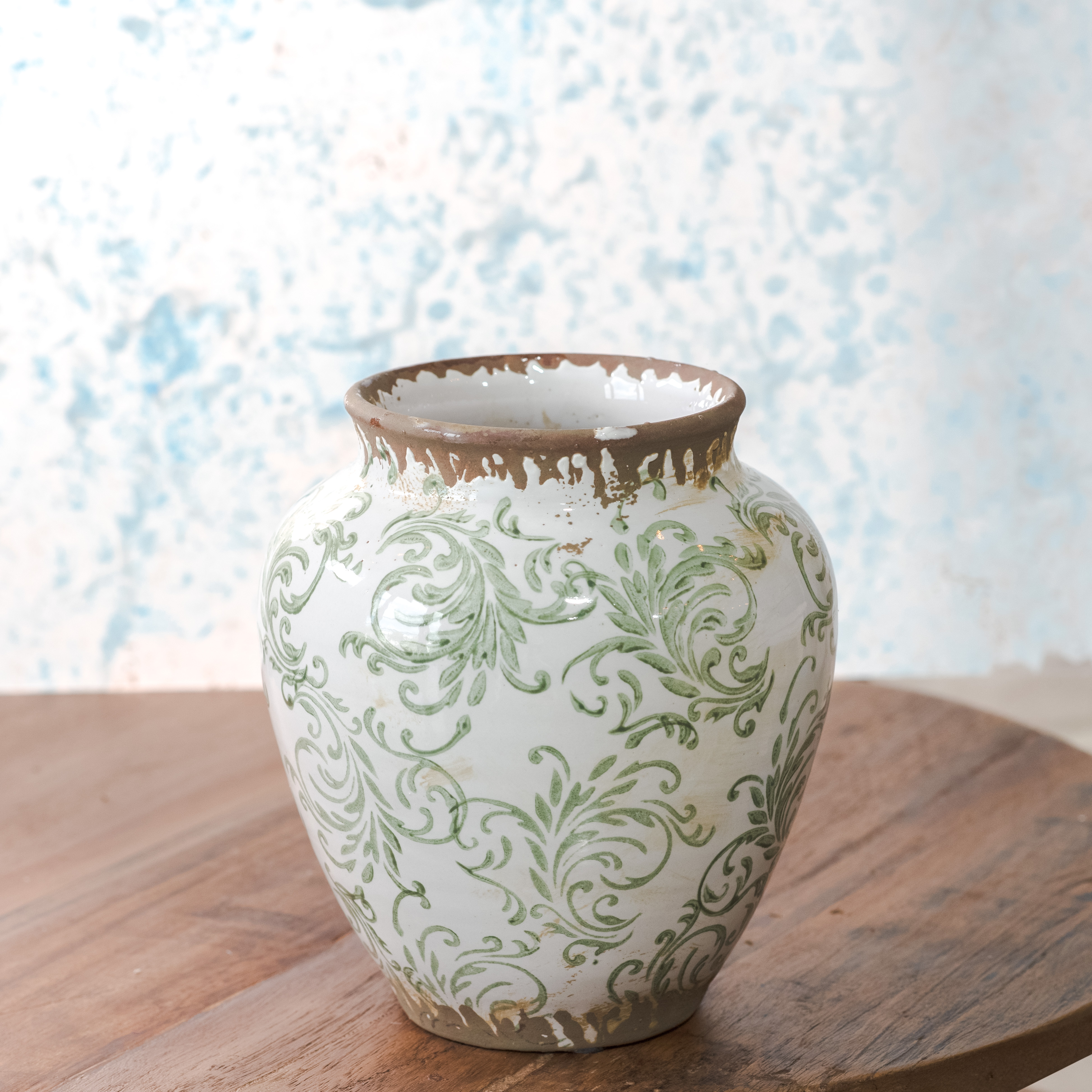 *Inner* 6.25" Green Heirloom Plum Vase