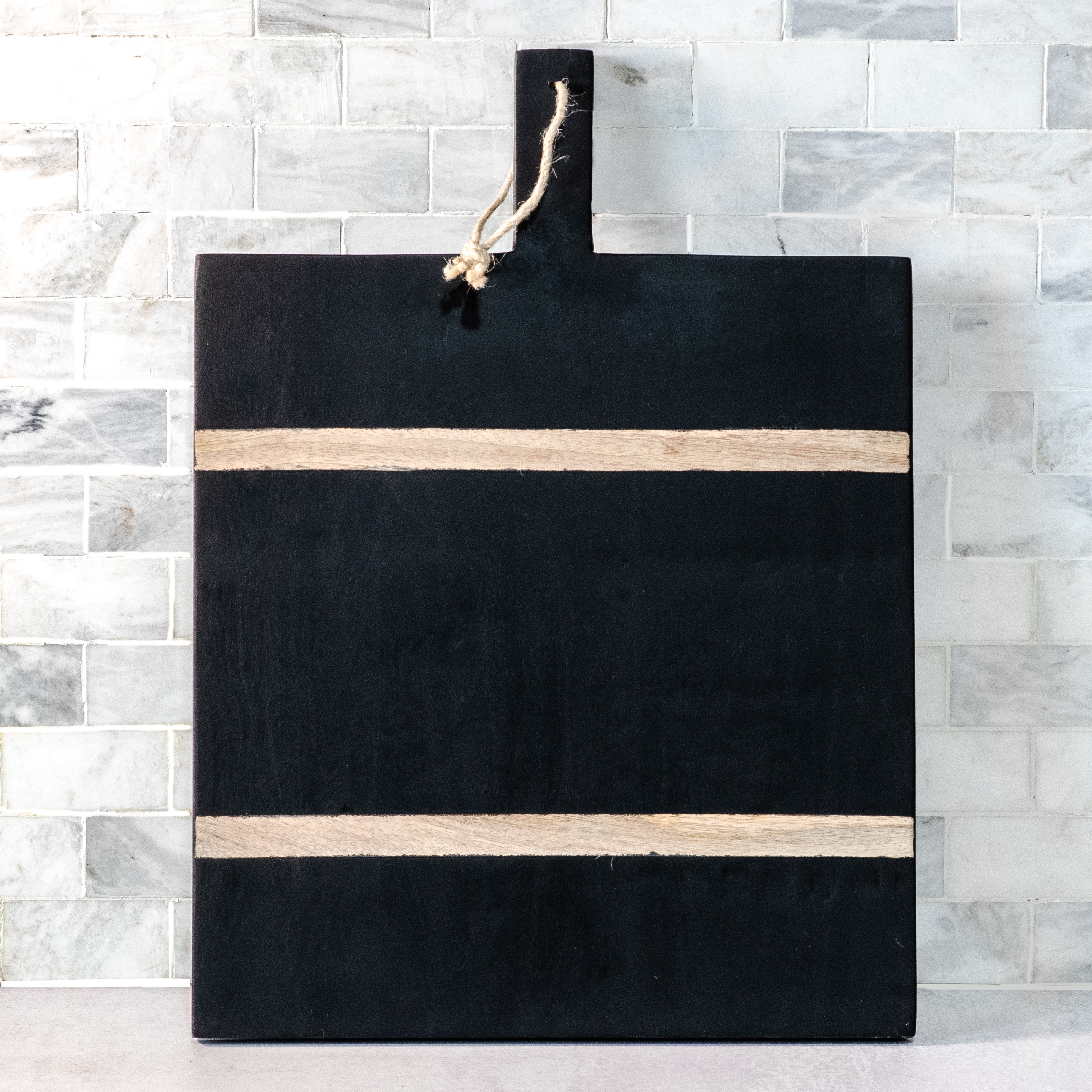 22" X 16" Black Deco Serving Board