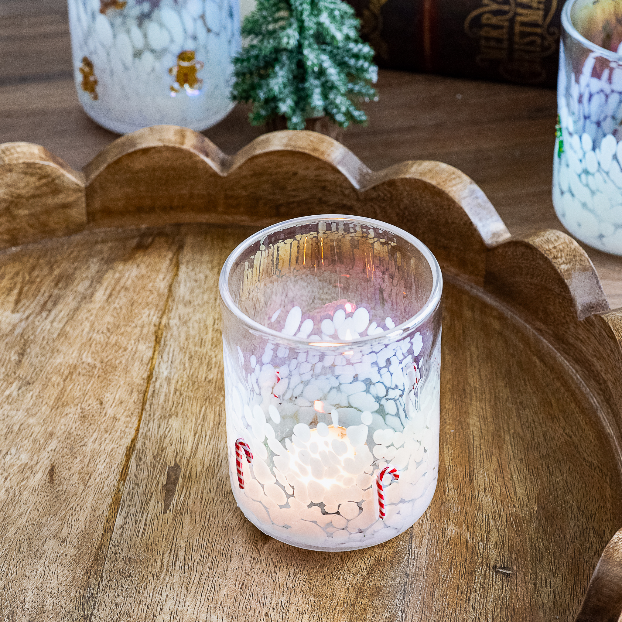 *Inner* 4.7" Candycane Drink Glass