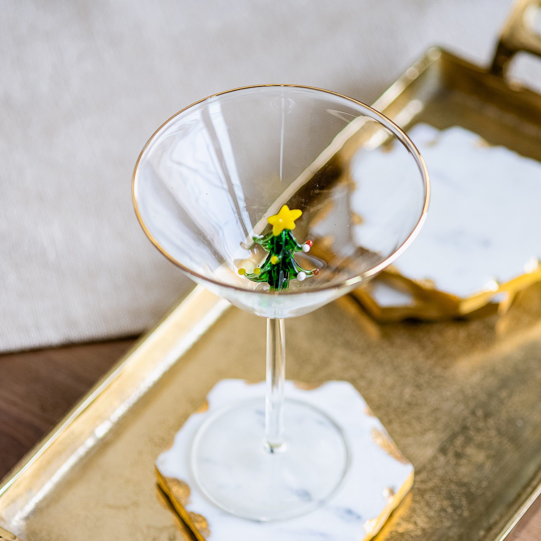*Inner* Small Christmas Tree Martini Glass