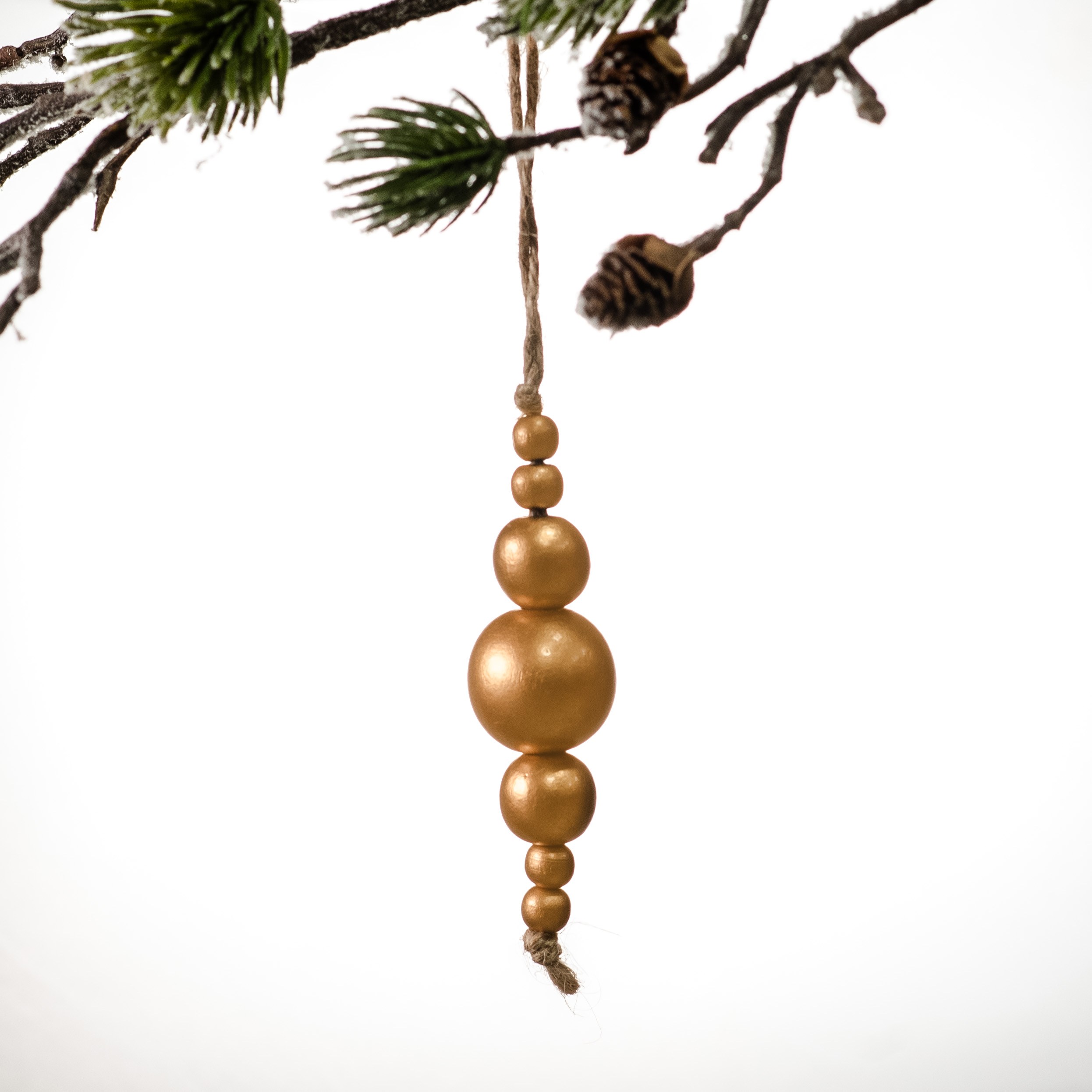 *Inner* 7.9" Gold Bead Ornament