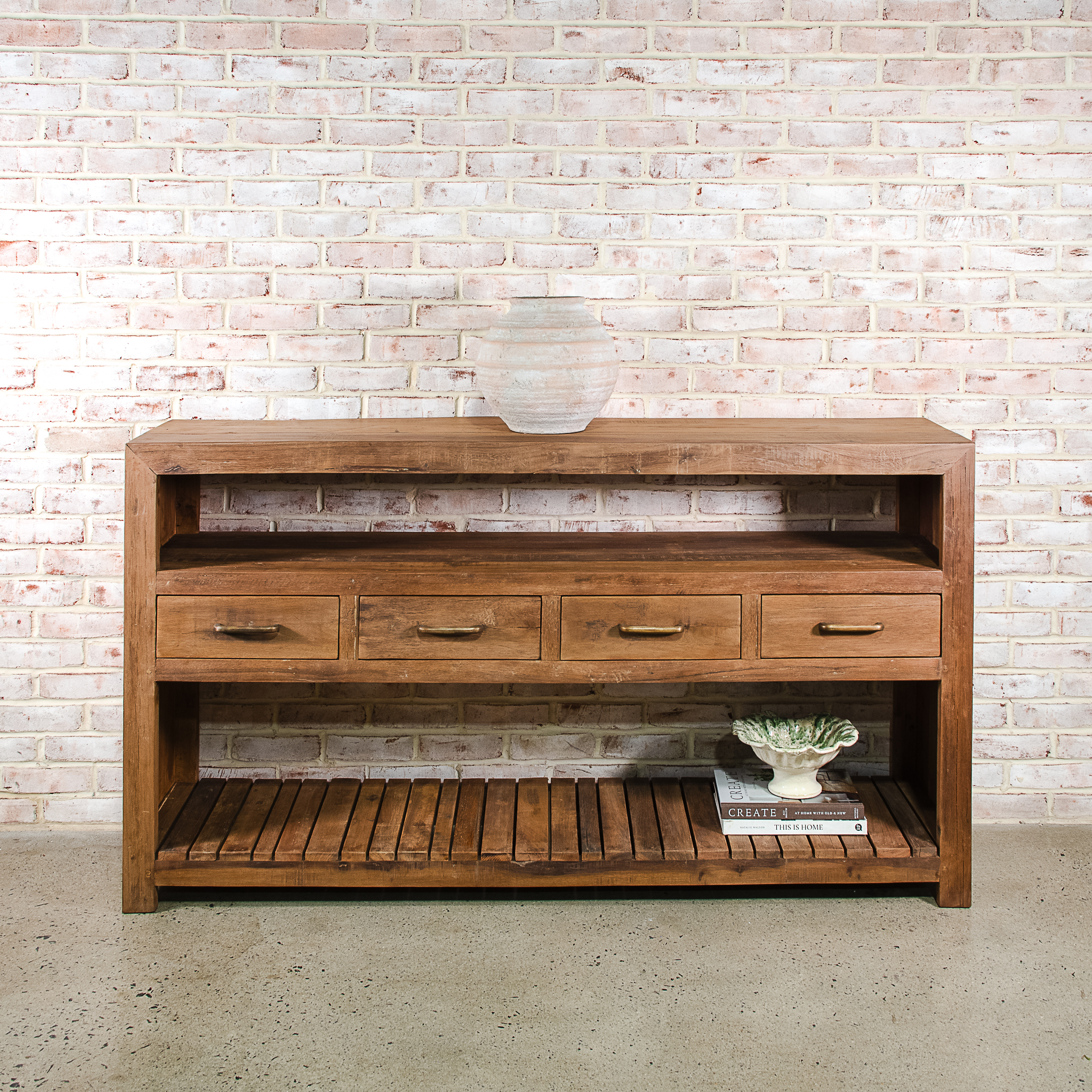 65.5" 4 Drawer Wooden Cabinet