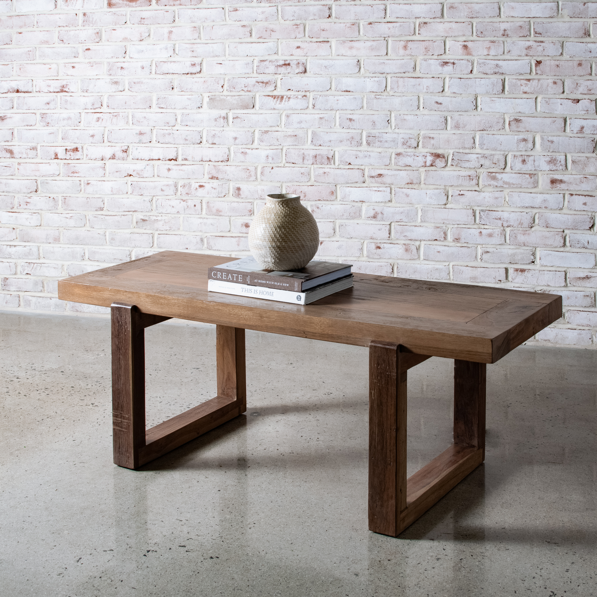 48"L Square Leg Wood Bench