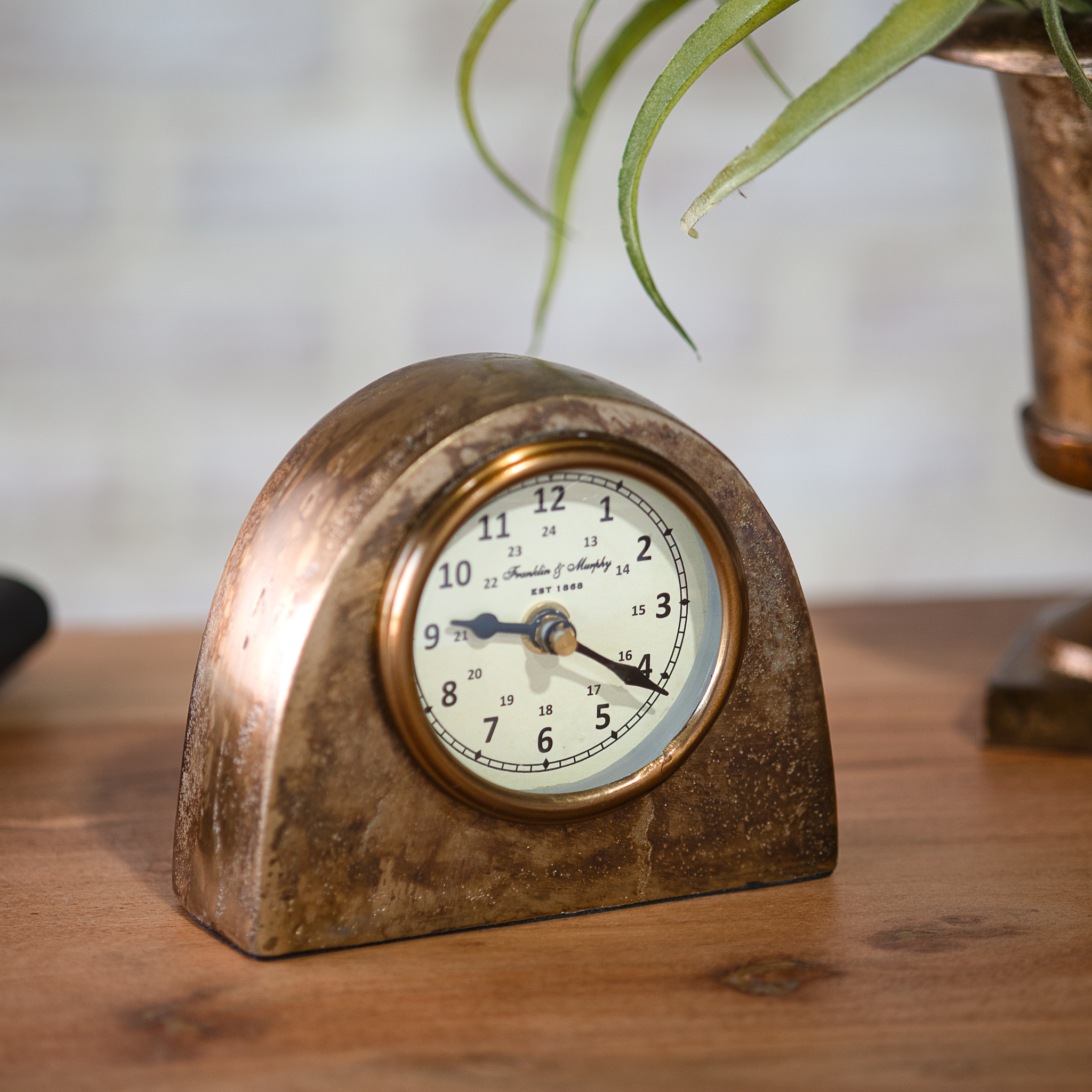 *Inner* 4" Ant. Brass Table Clock