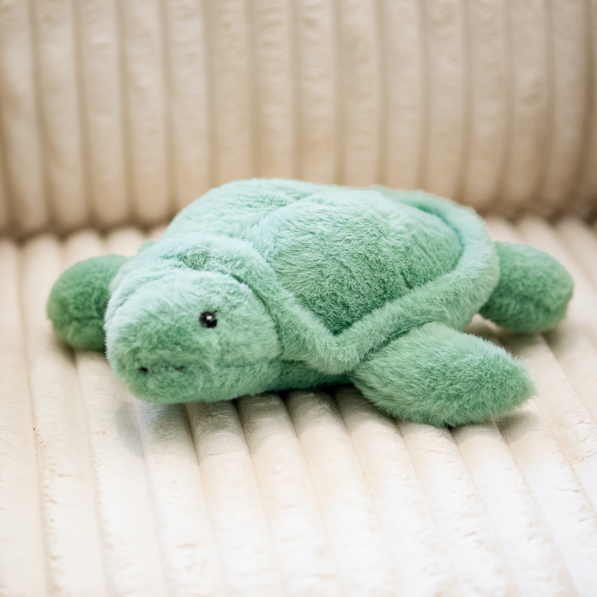 11.5"W Seafoam Green Plush Turtle