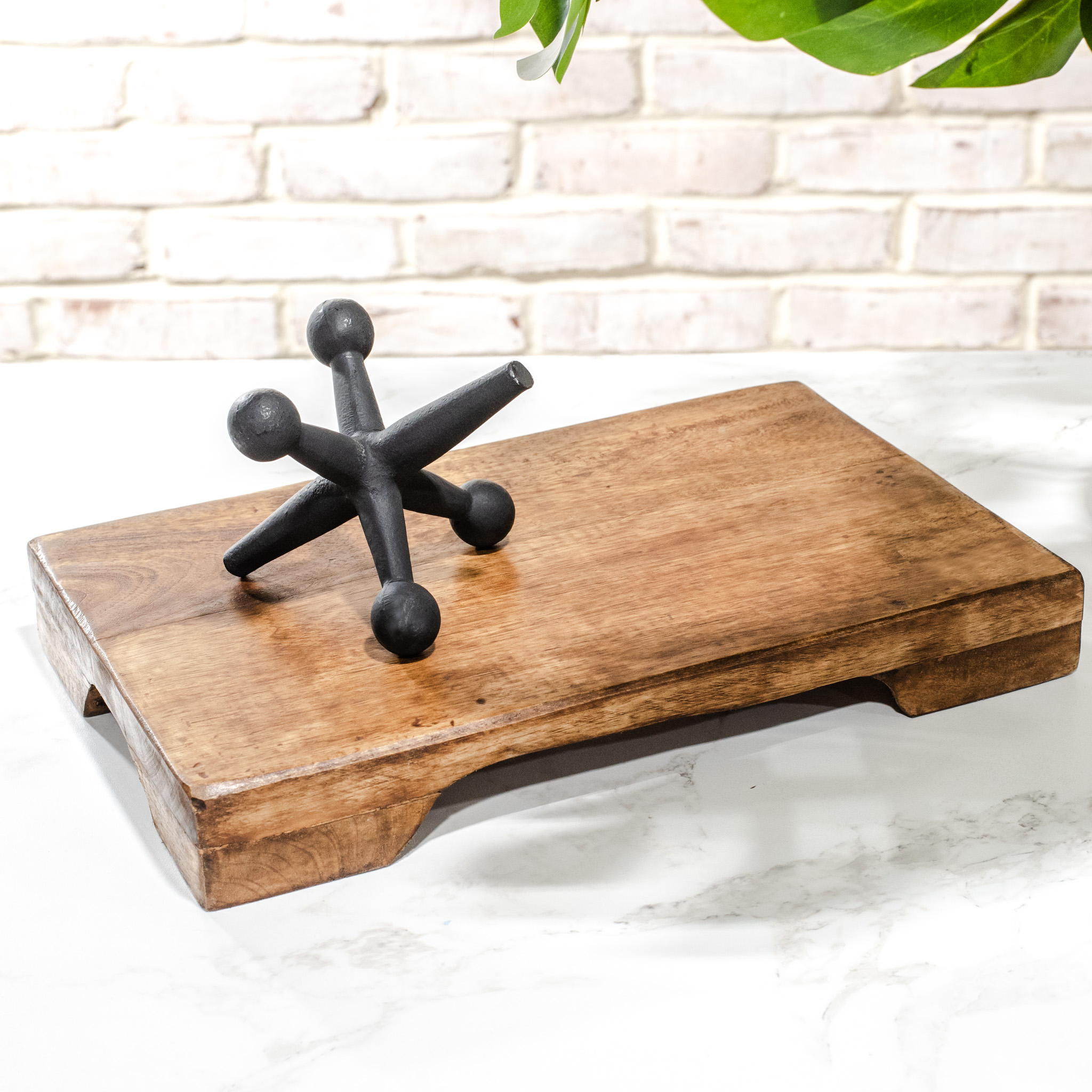 13.8" Mango Wood Pedestal