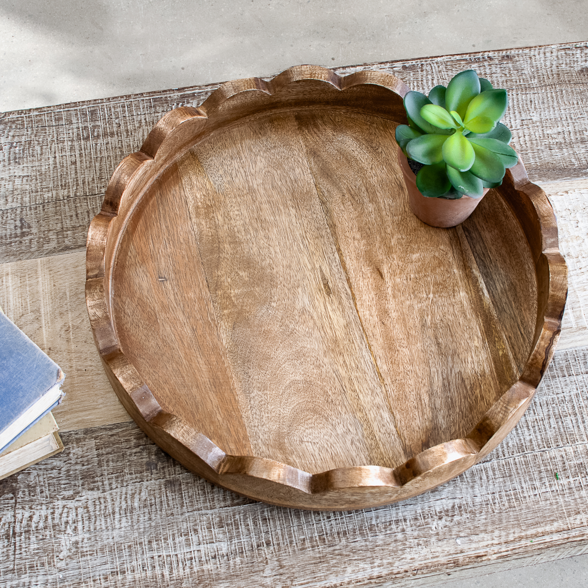 17.5" Rd. Mango Wood Tray