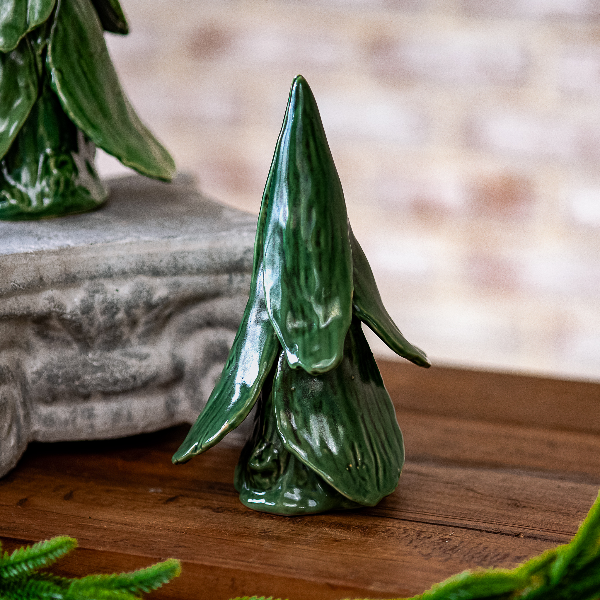 7" Ceramic Stone Tree Decor