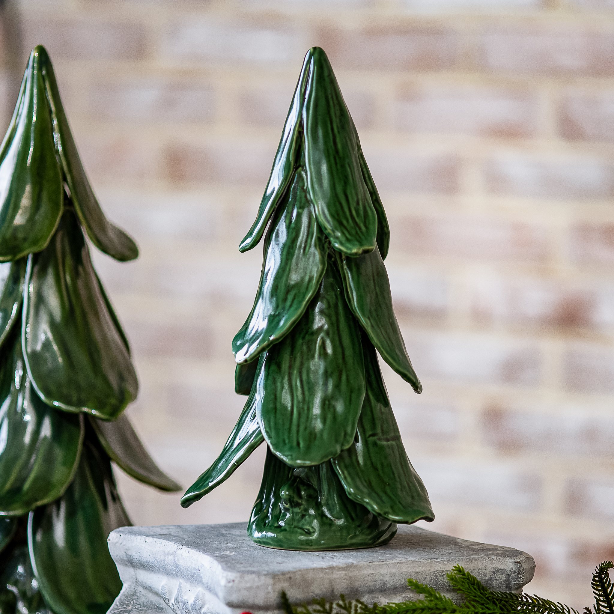 11" Ceramic Stone Tree Decor