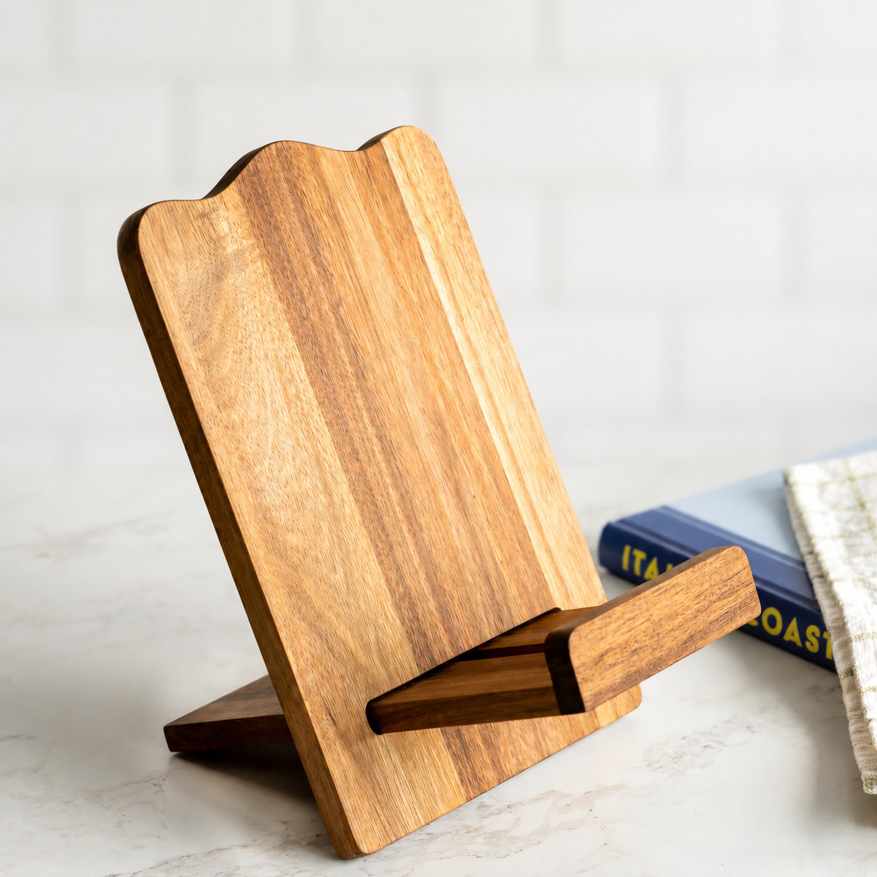 12" Acacia Wood Cookbook Stand