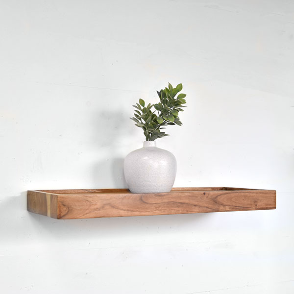 24" Floating Wood Shelf