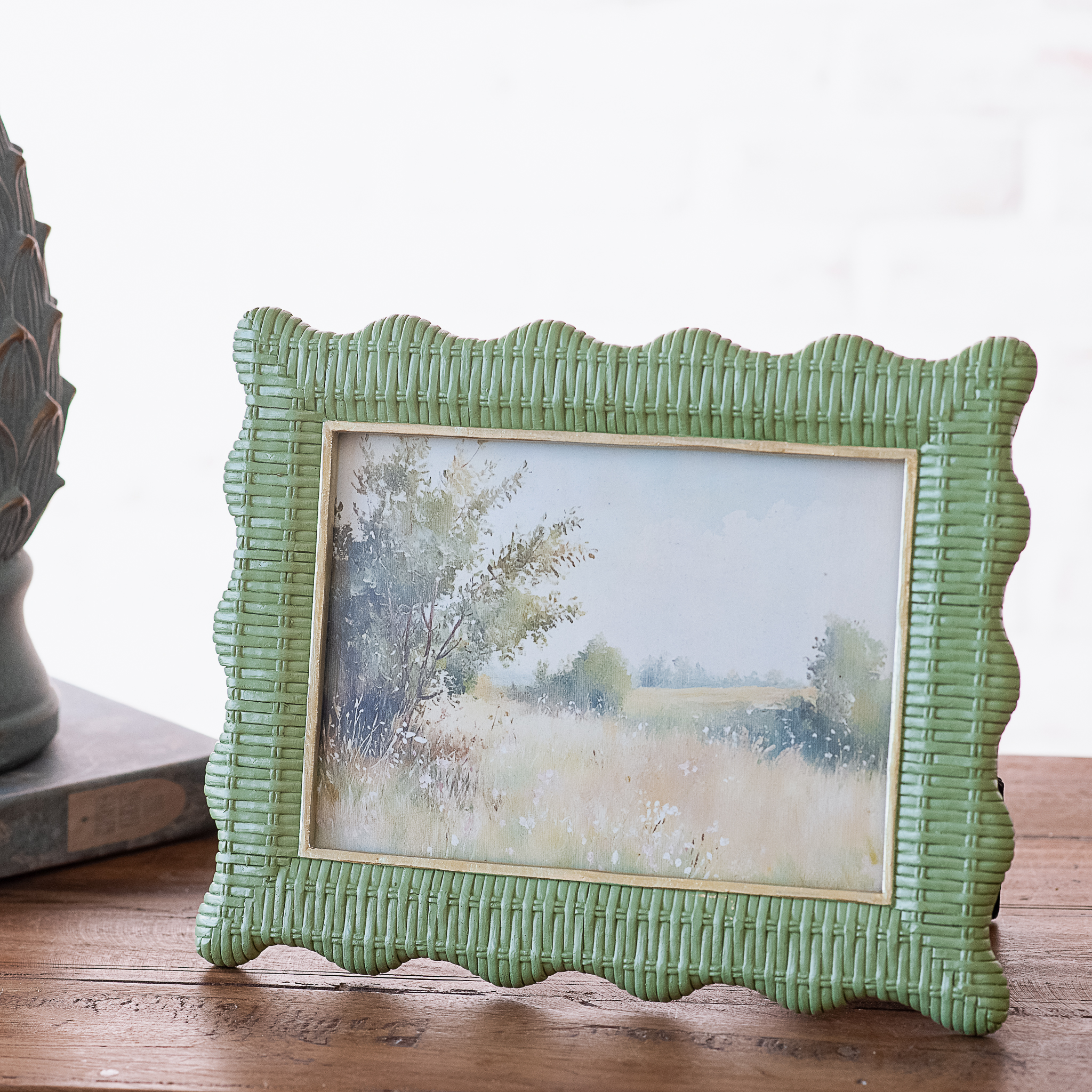 *Inner* 7 X 5 Green Weave Landscape Frame