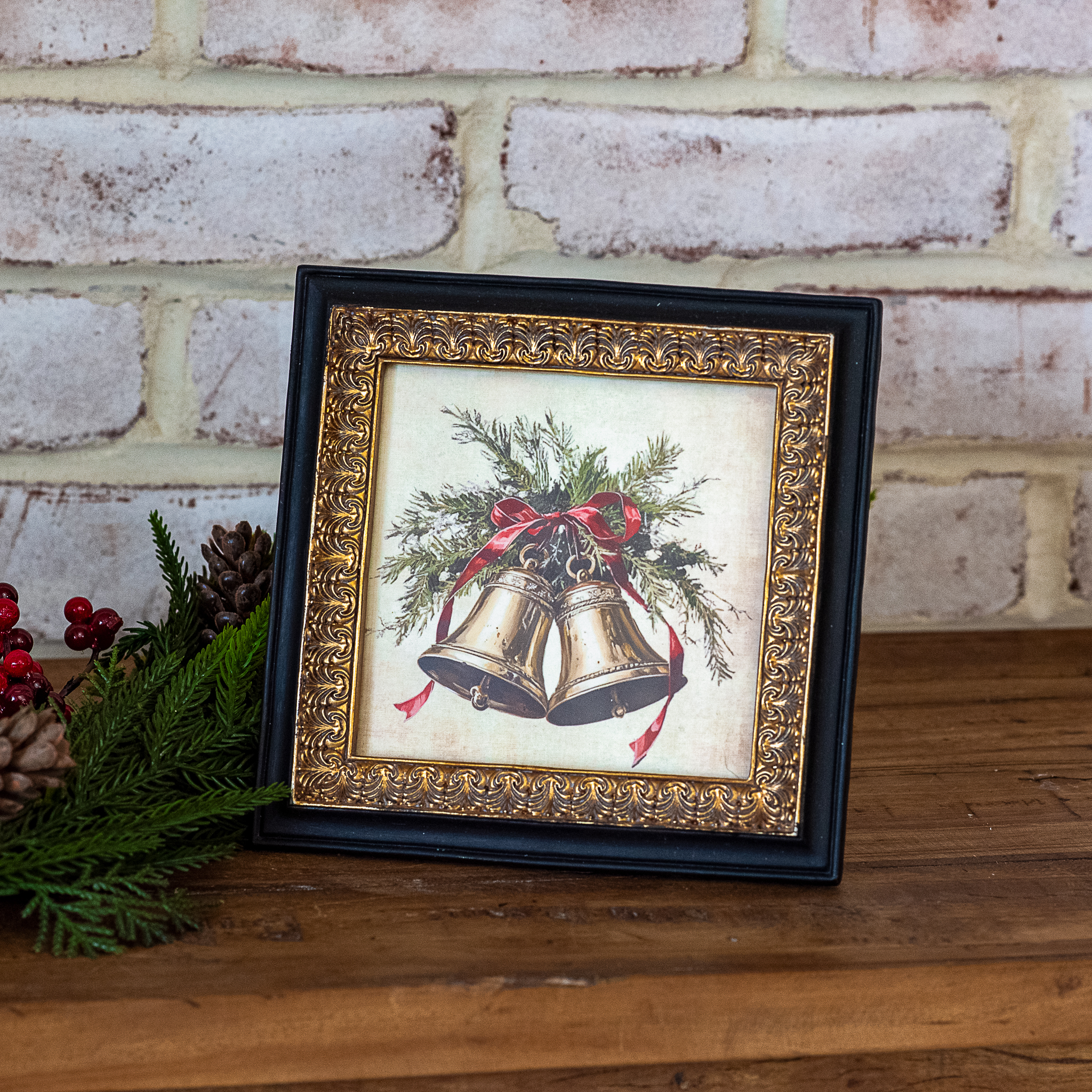 *Inner* 7" Black & Gold Bell Frame