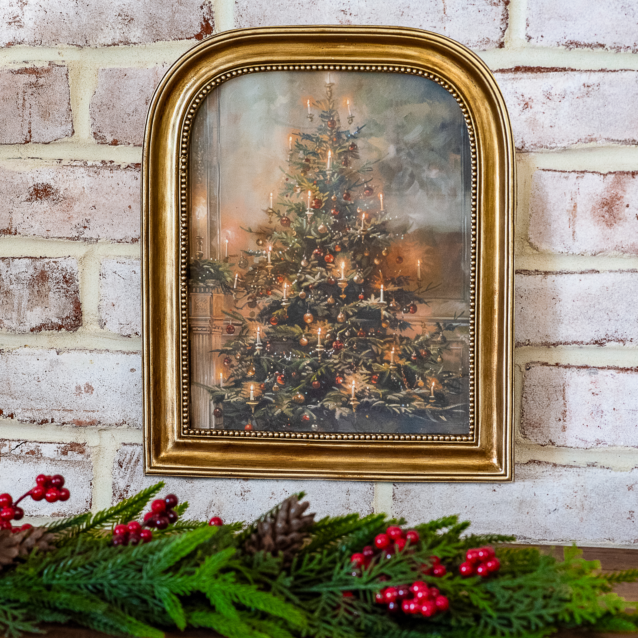 12" Antique Gold Christmas Tree Frame