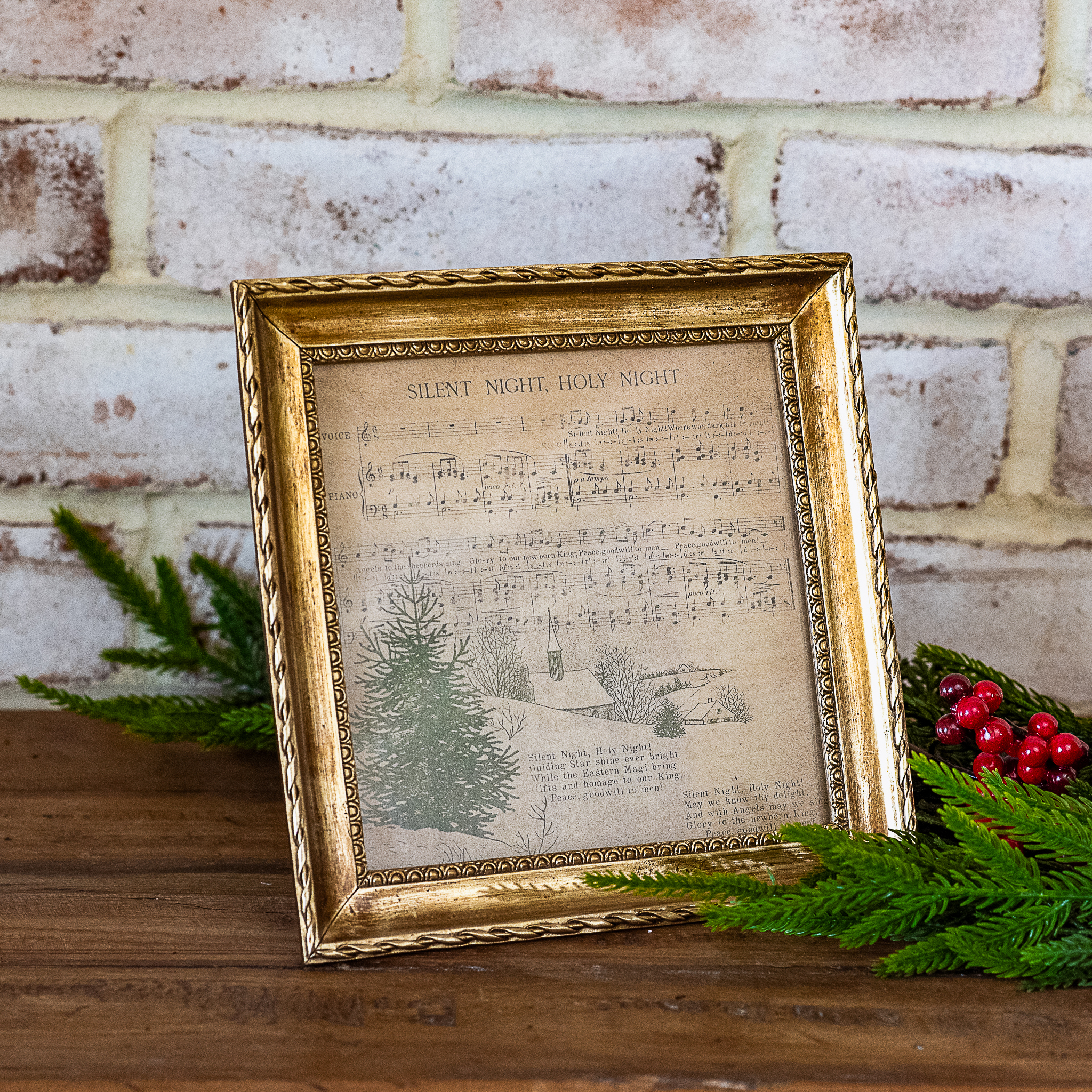 *Inner* 7" Antique Gold Music Sheet Frame