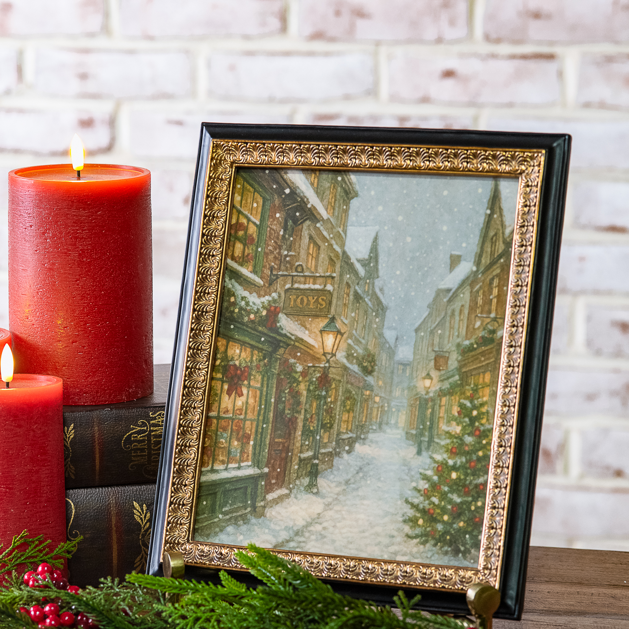 *Inner* 8 X 10 Holiday Town Photo Frame