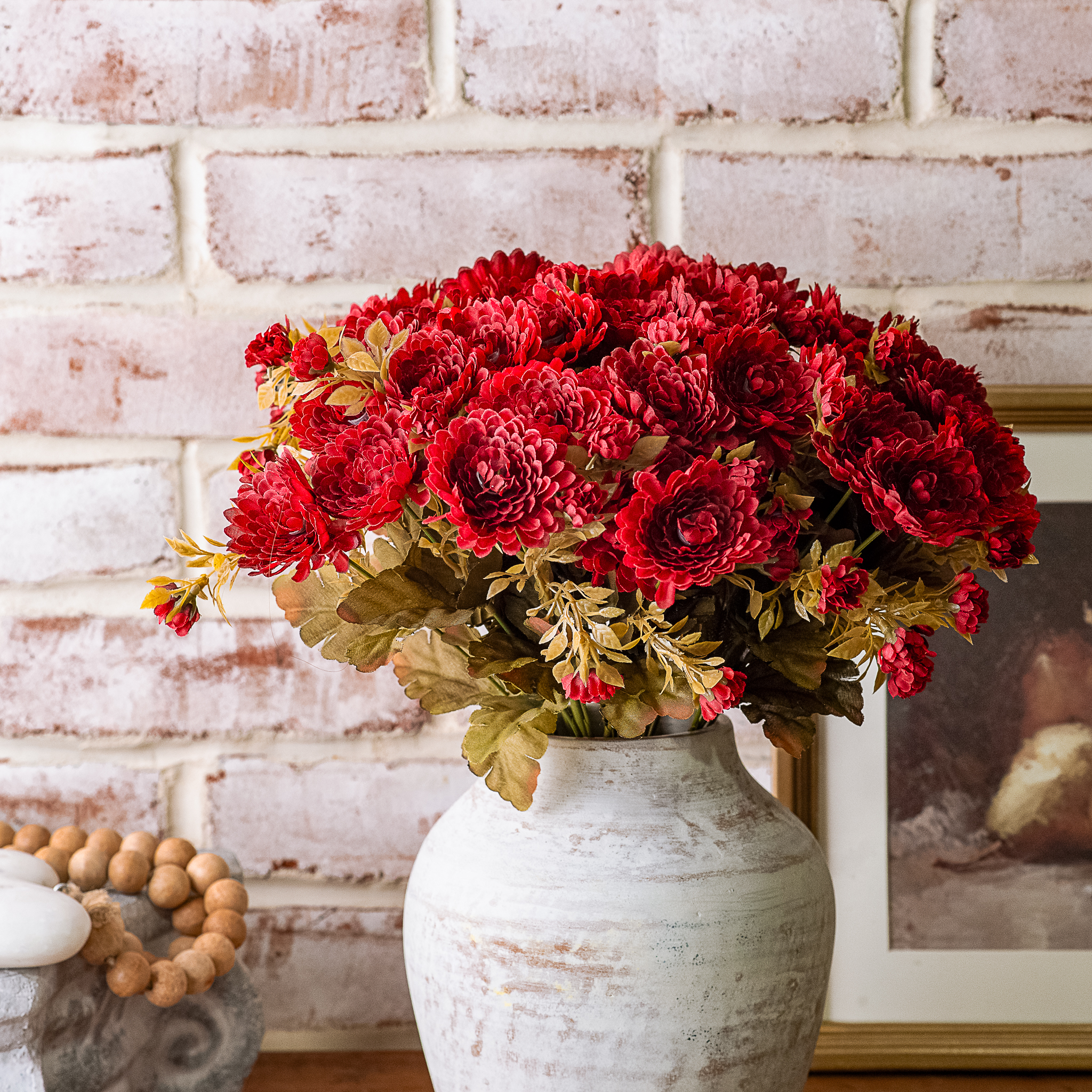 *Inner* 13" Red Mum Bunch