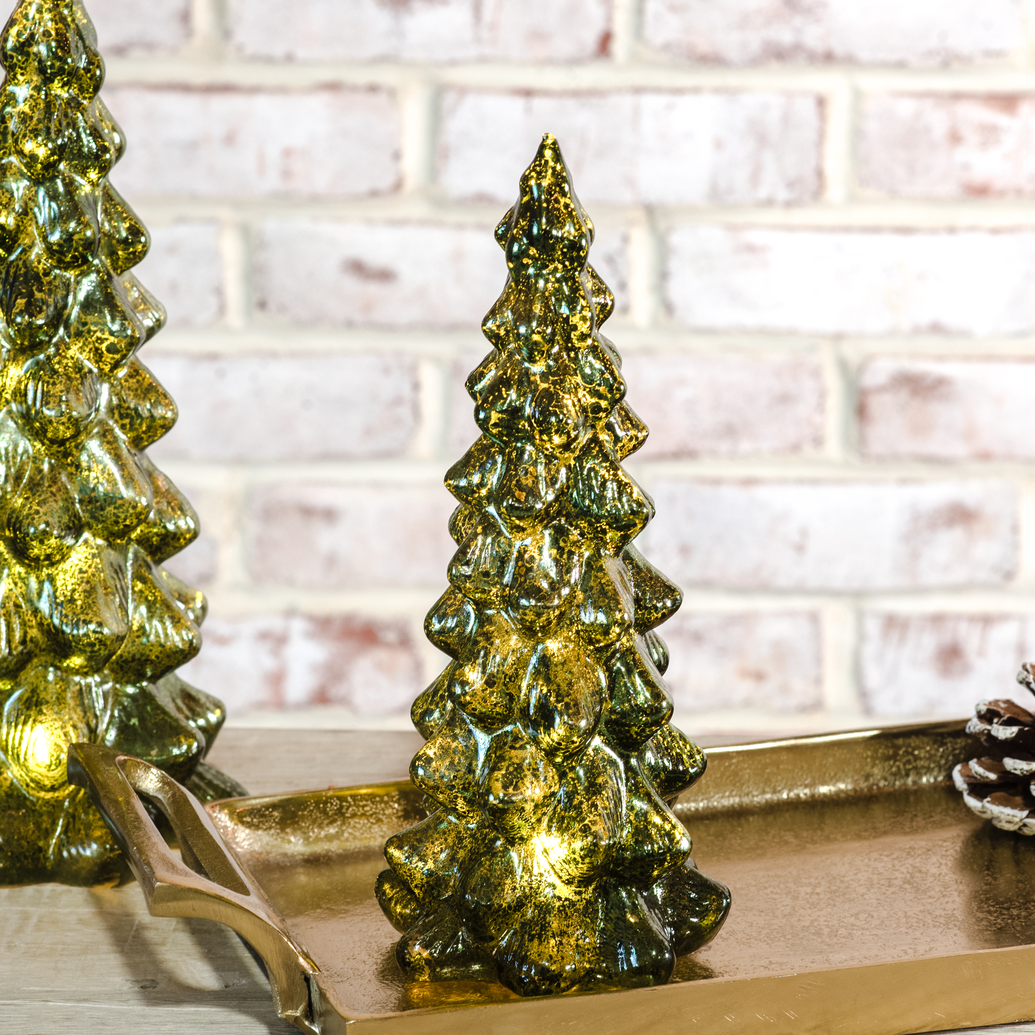 *Inner* 9.8"H Led Evergreen Tree