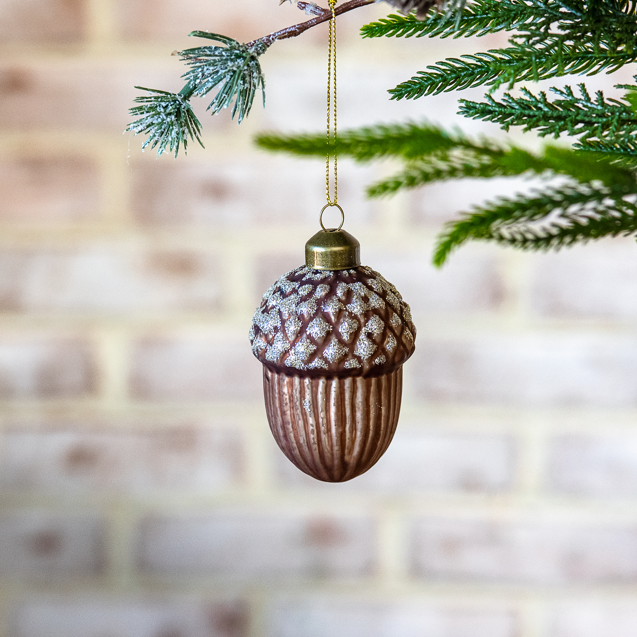*Inner* 3.35" Glass Acorn Ornament