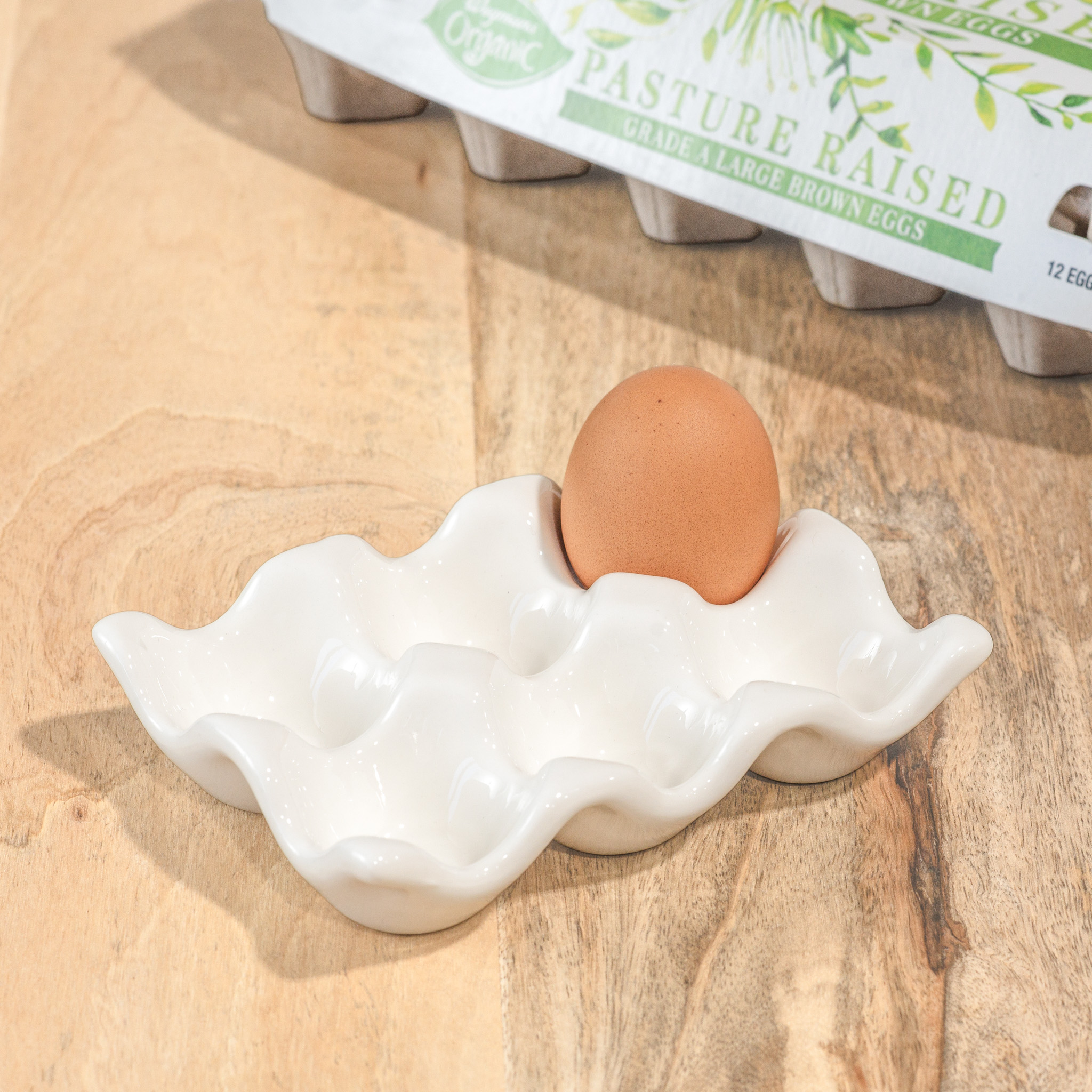 *Inner* White Ceramic Egg Tray