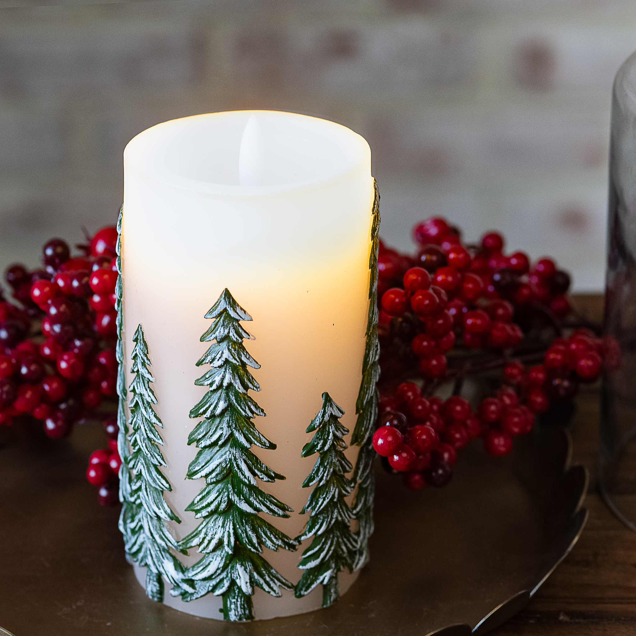 *Inner* 6" Led Forest Candle