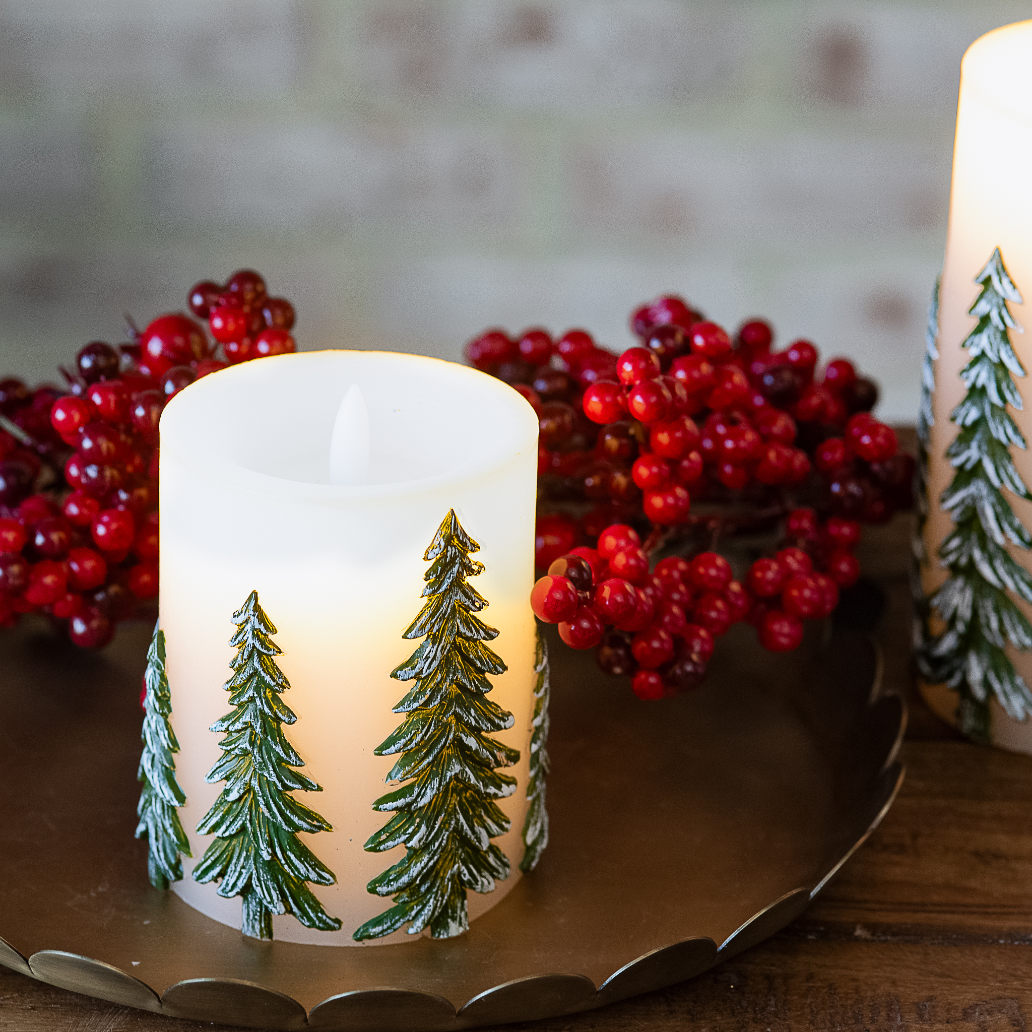*Inner* 4" Led Forest Candle