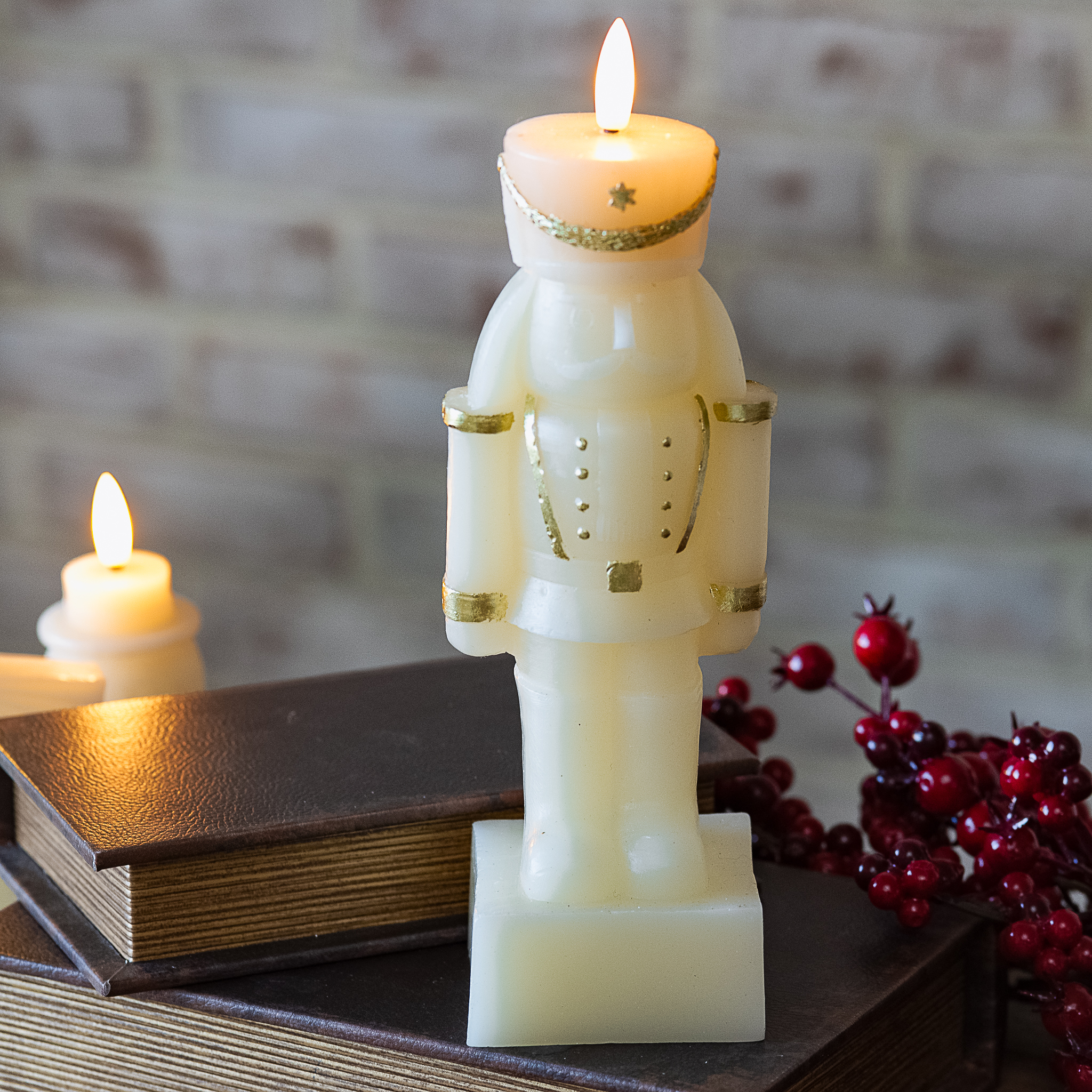 *Inner* 8" Led Nutcracker Candle