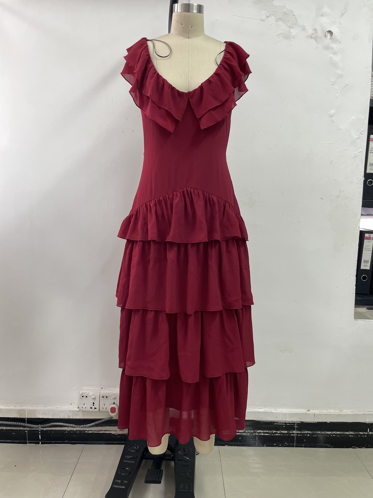 Ruffle Tiered Midi Dress