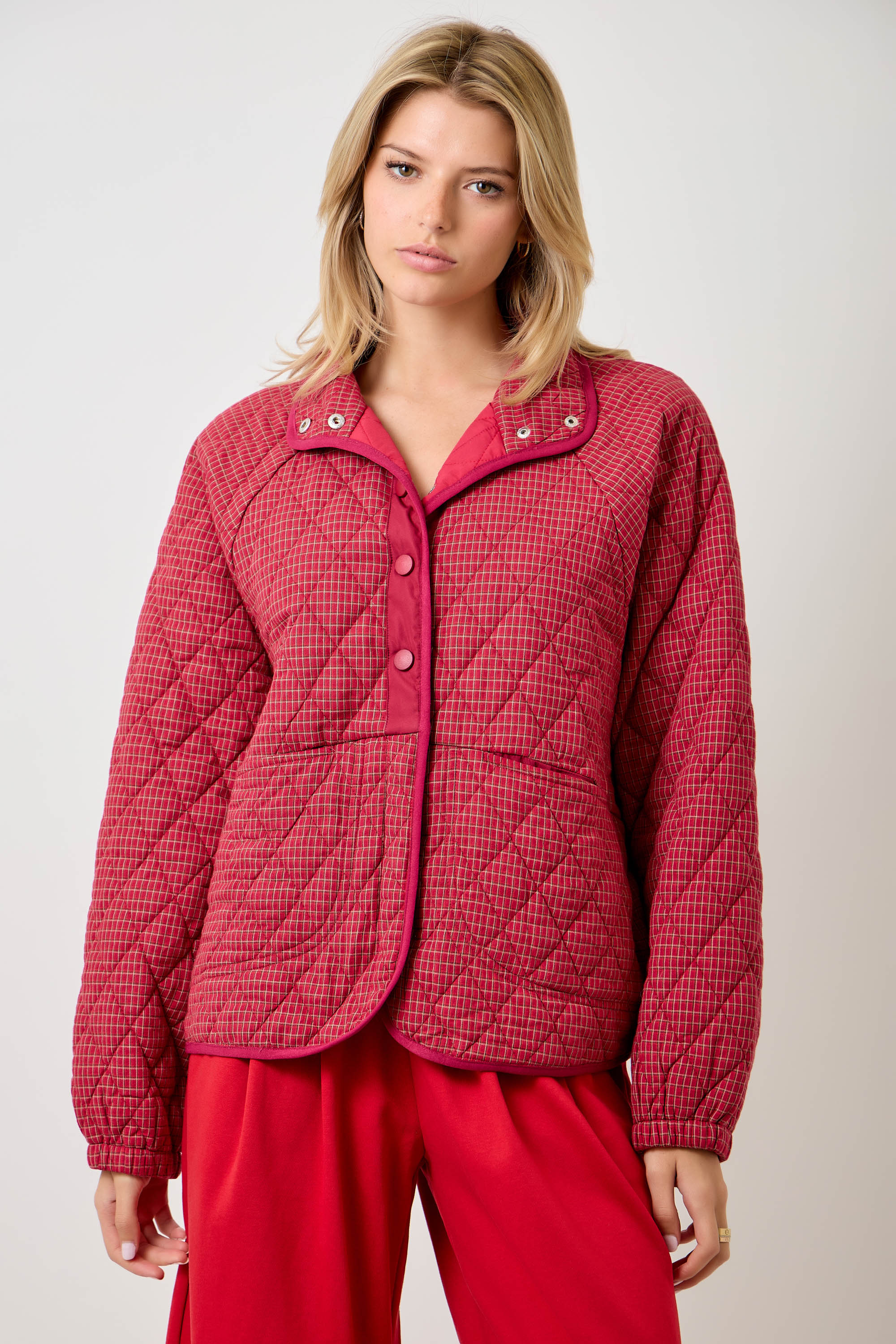 Plaid Quilted Jacket