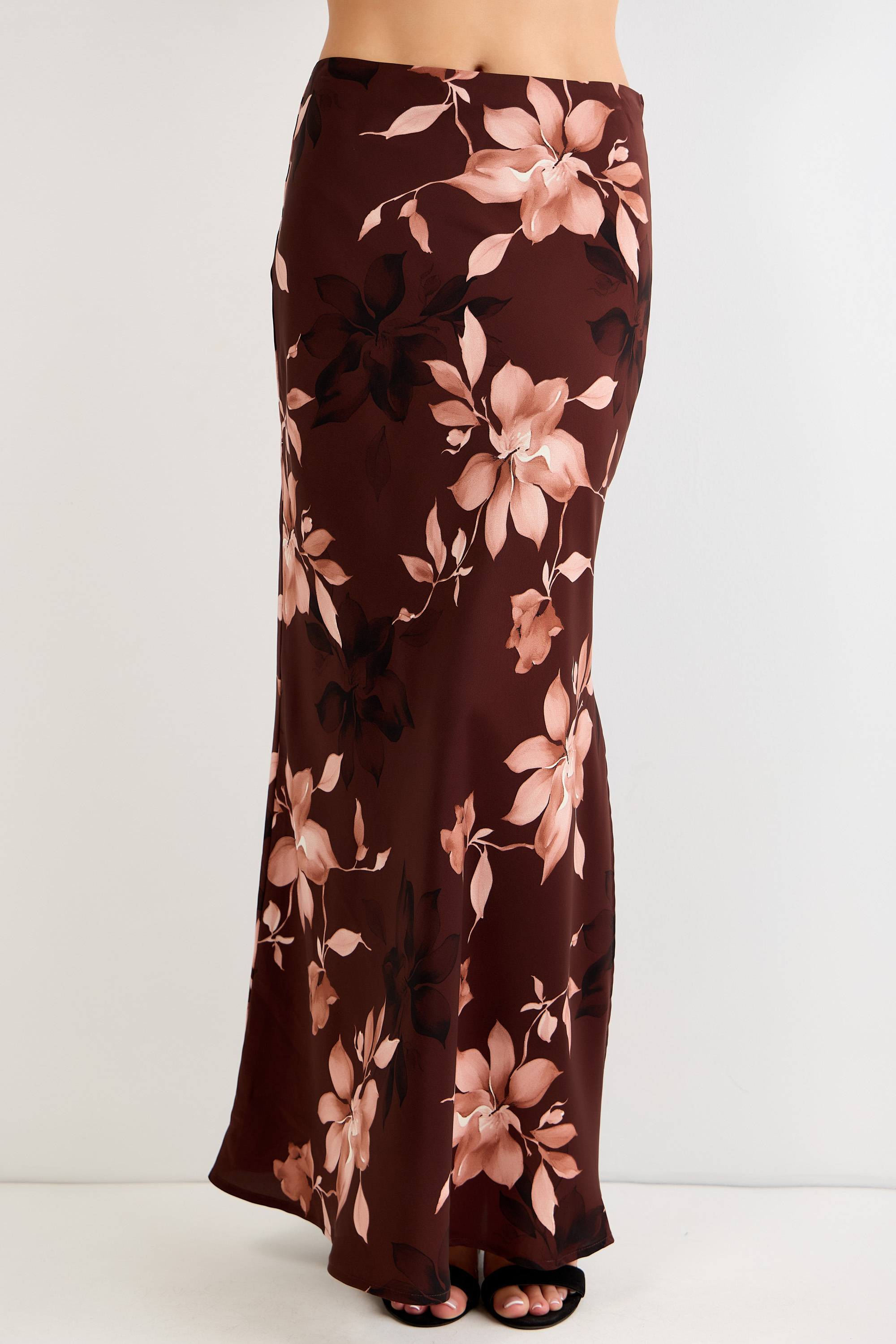 Floral Print Midi Skirt