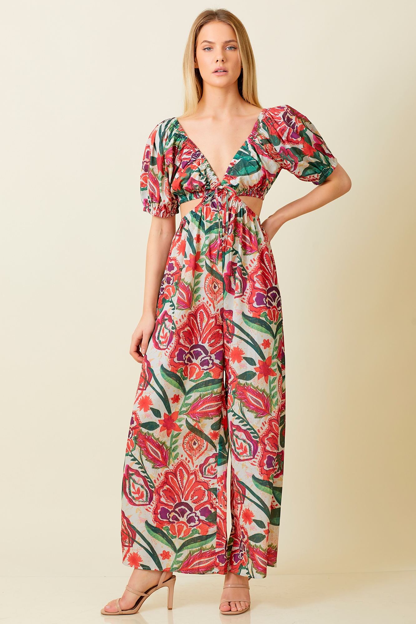 Paisley Cut Out Jumpsuit
