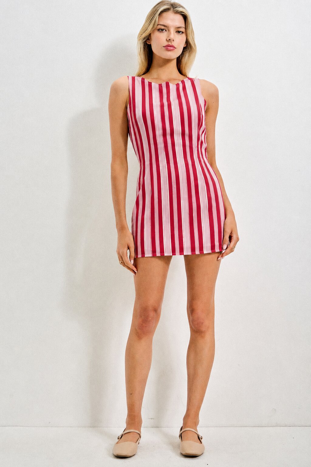 Multi Stripe Sleeveless Romper
