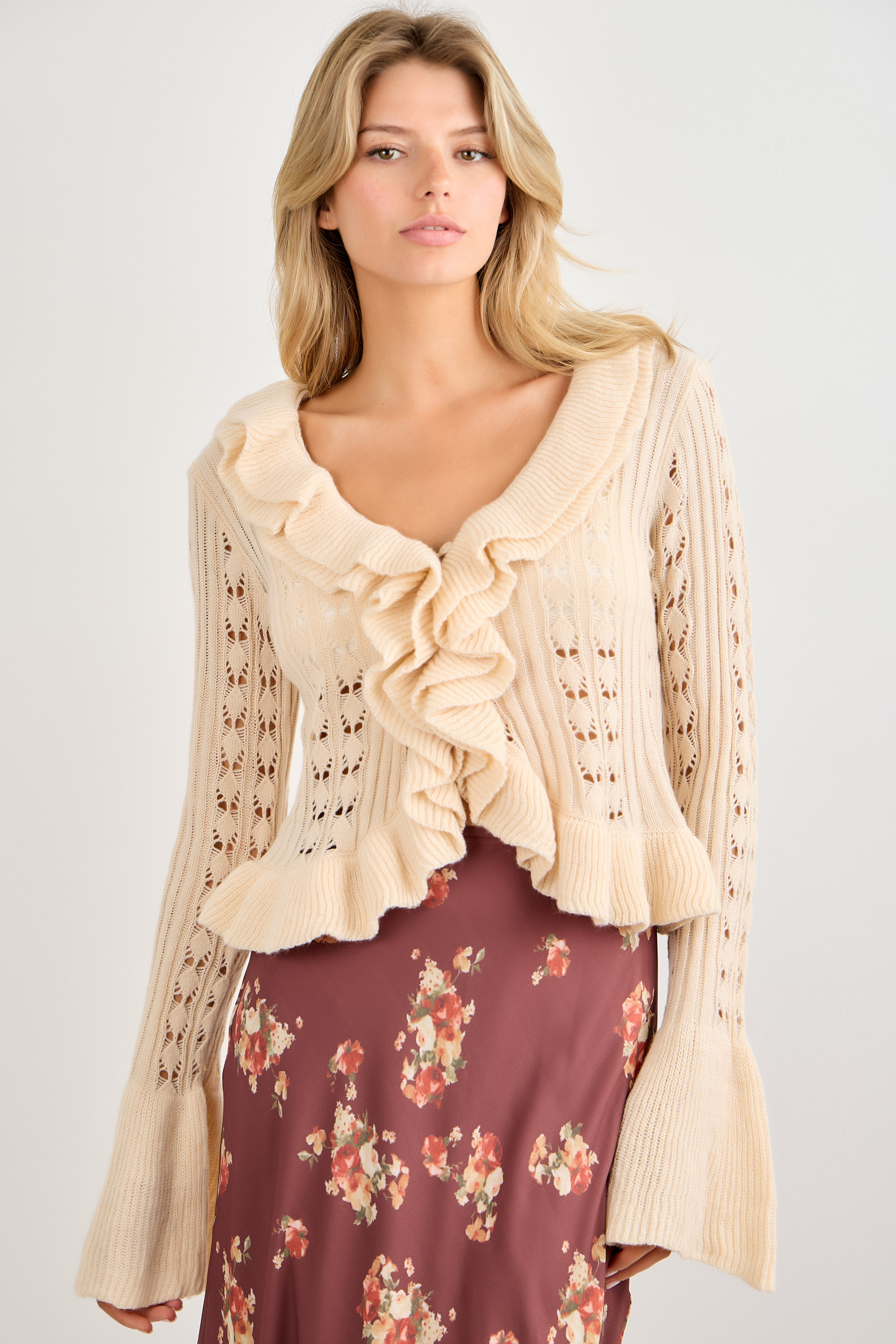 Ruffle Knit Sweater