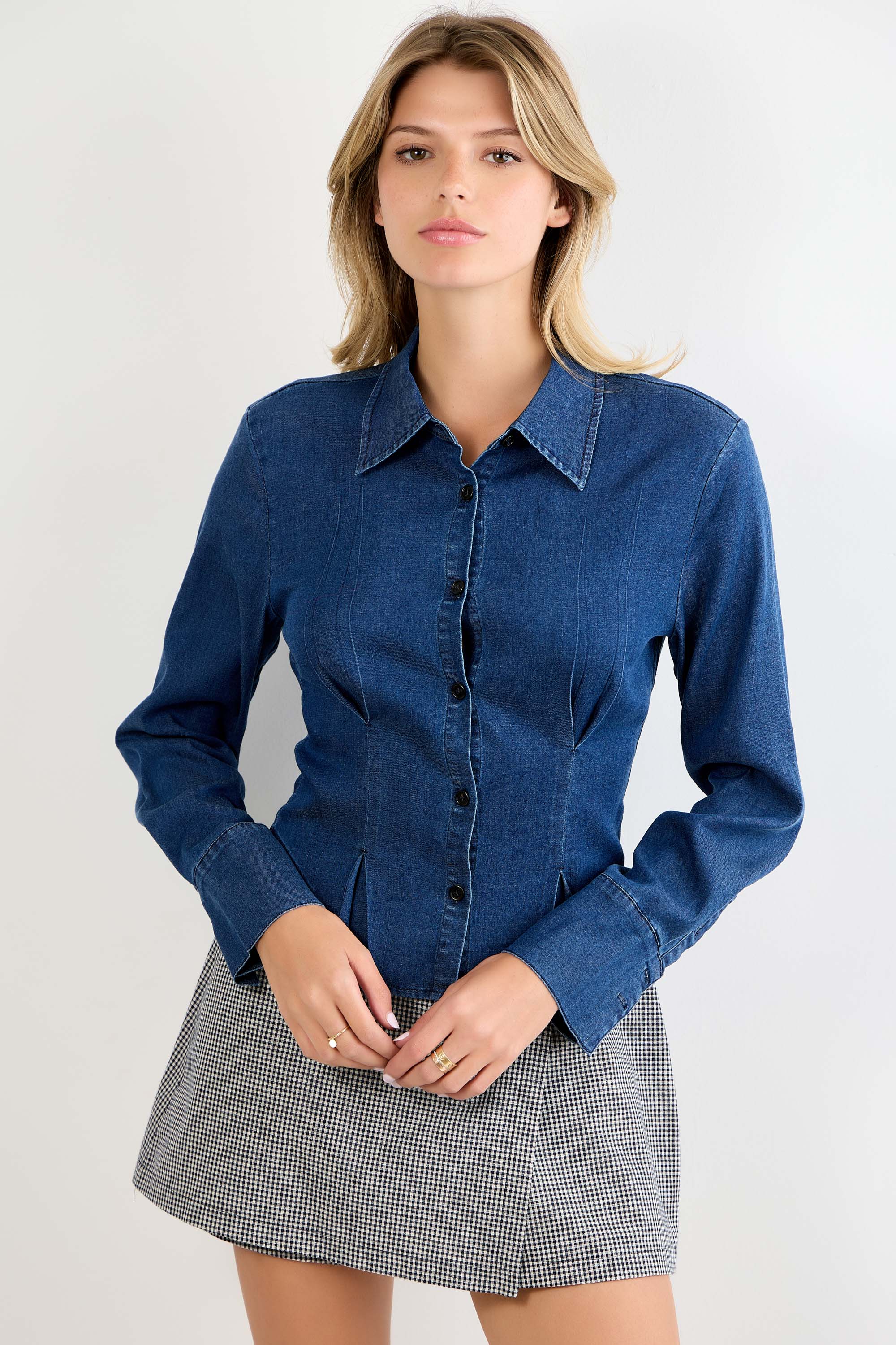 Chambray Button Up Top