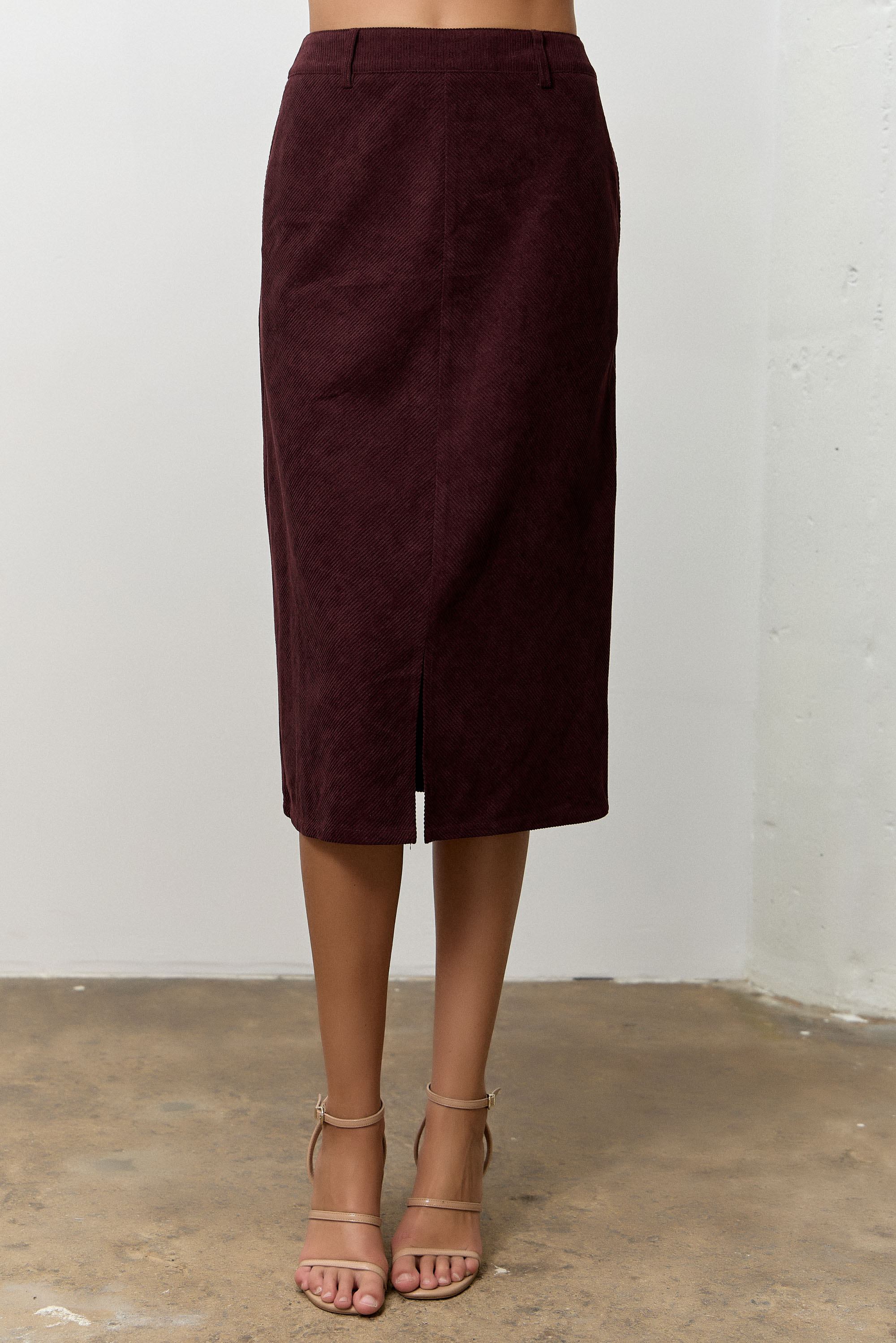 Corduroy Midi Skirt