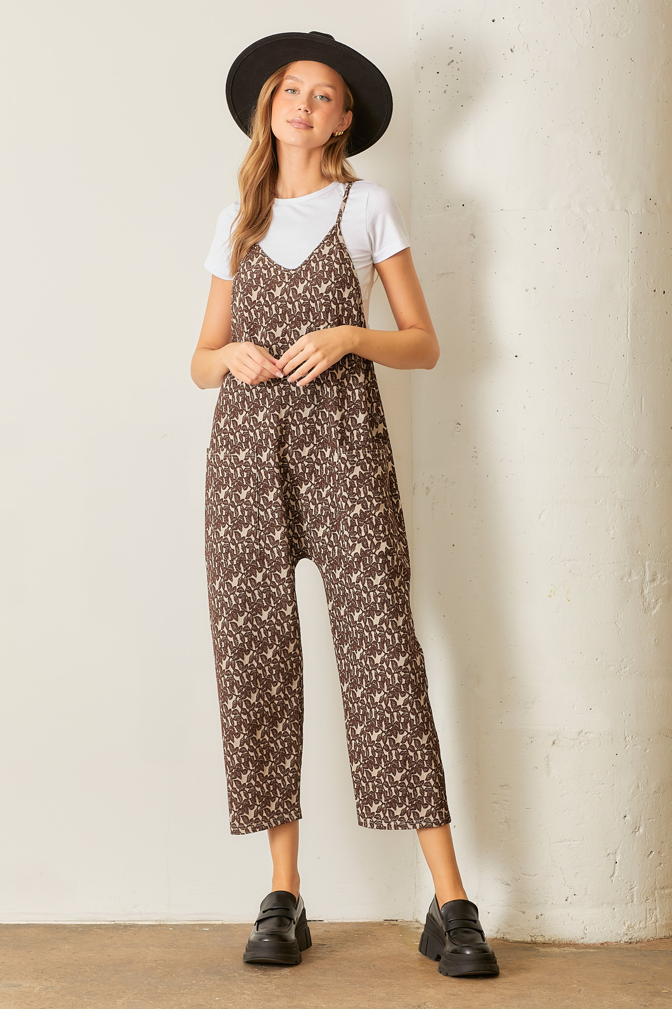 Knit Jacquard Jumpsuit