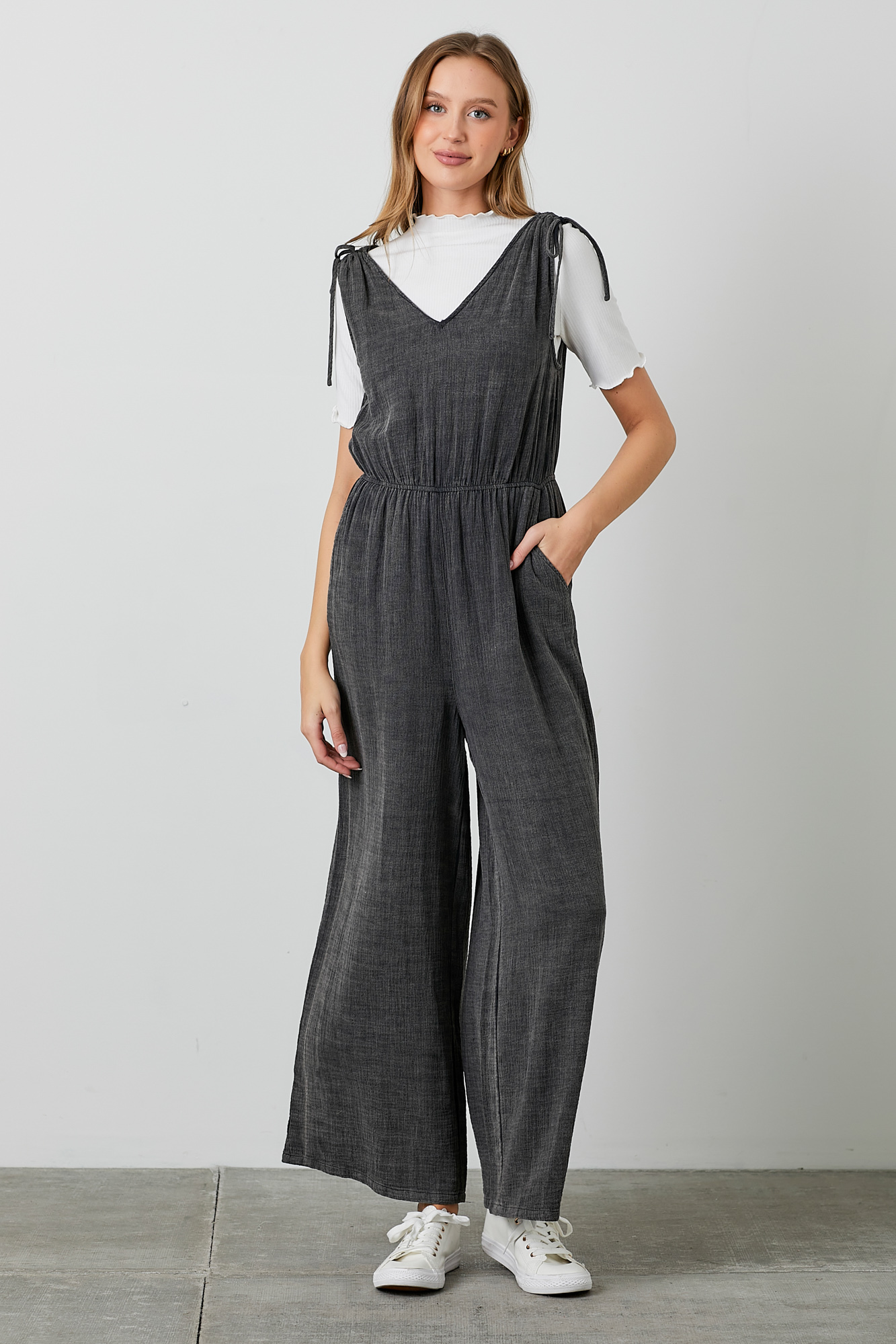 Washed Double Gauze Jumpsuit