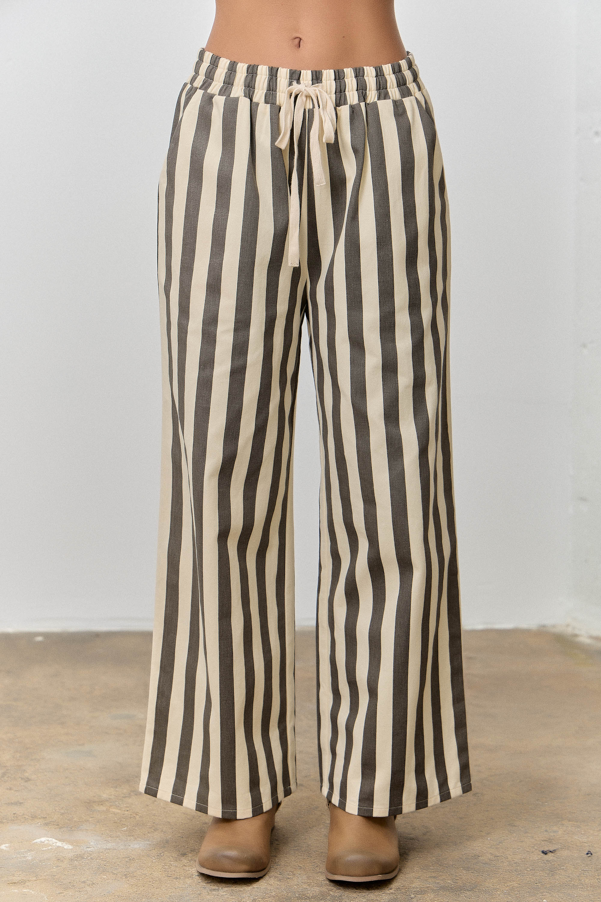 Striped Drawstring Pants