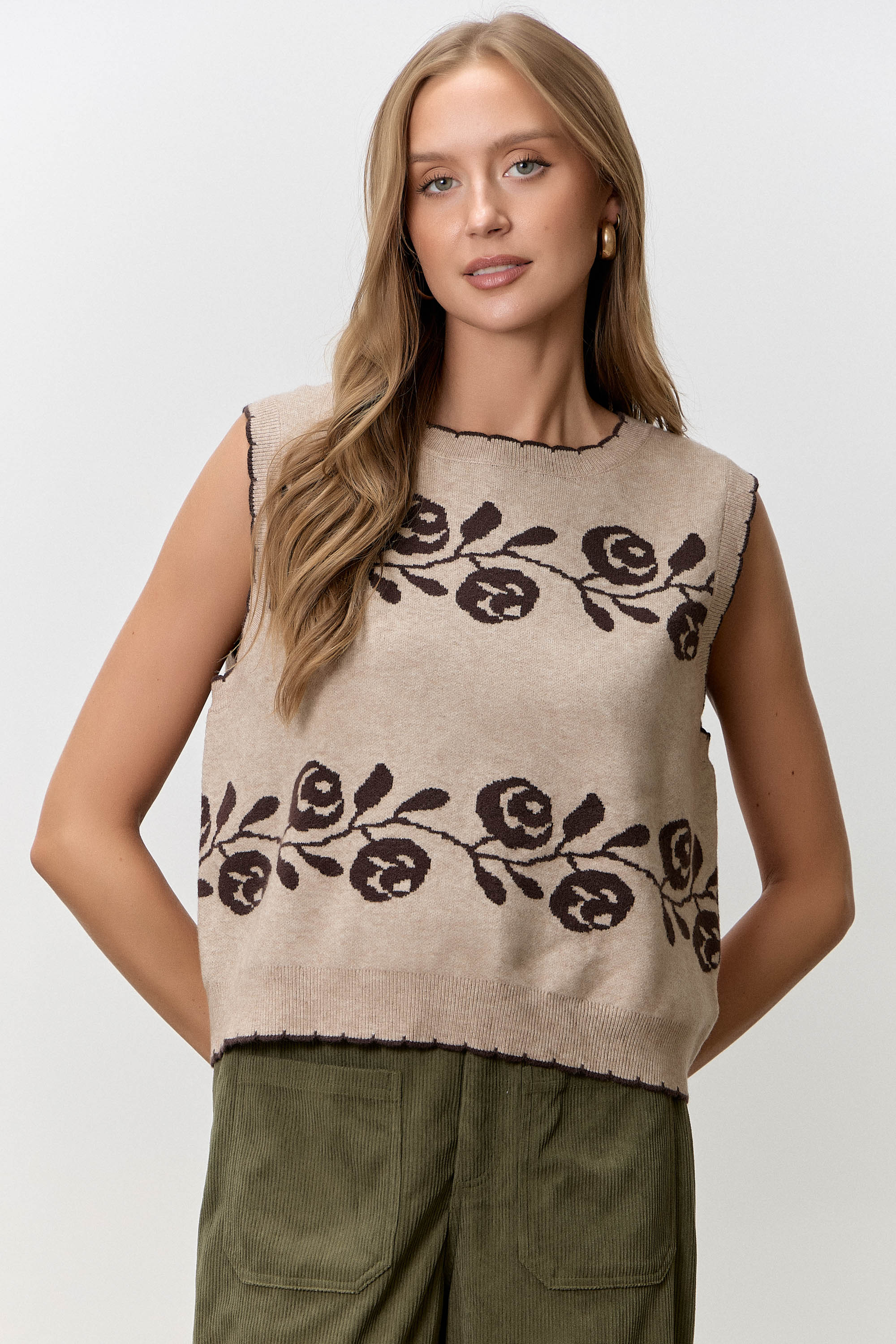 Floral Sweater Vest